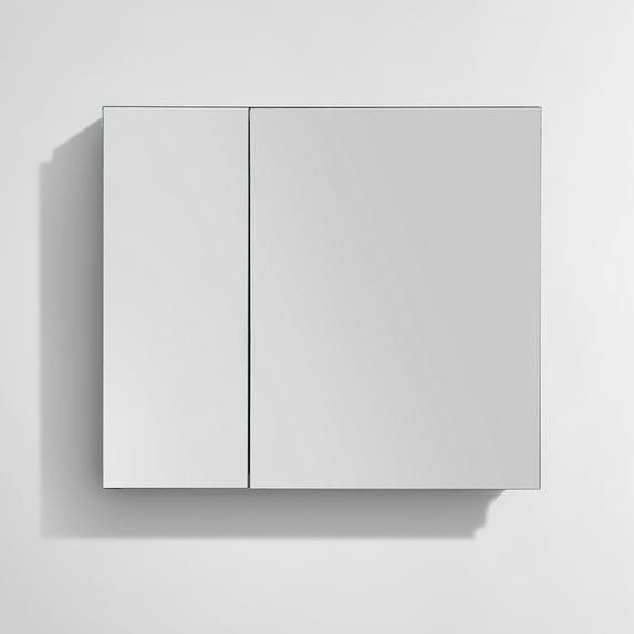 Senza 29.63'' W 26'' H Frameless Medicine Cabinet Mirror 2 Adjustable