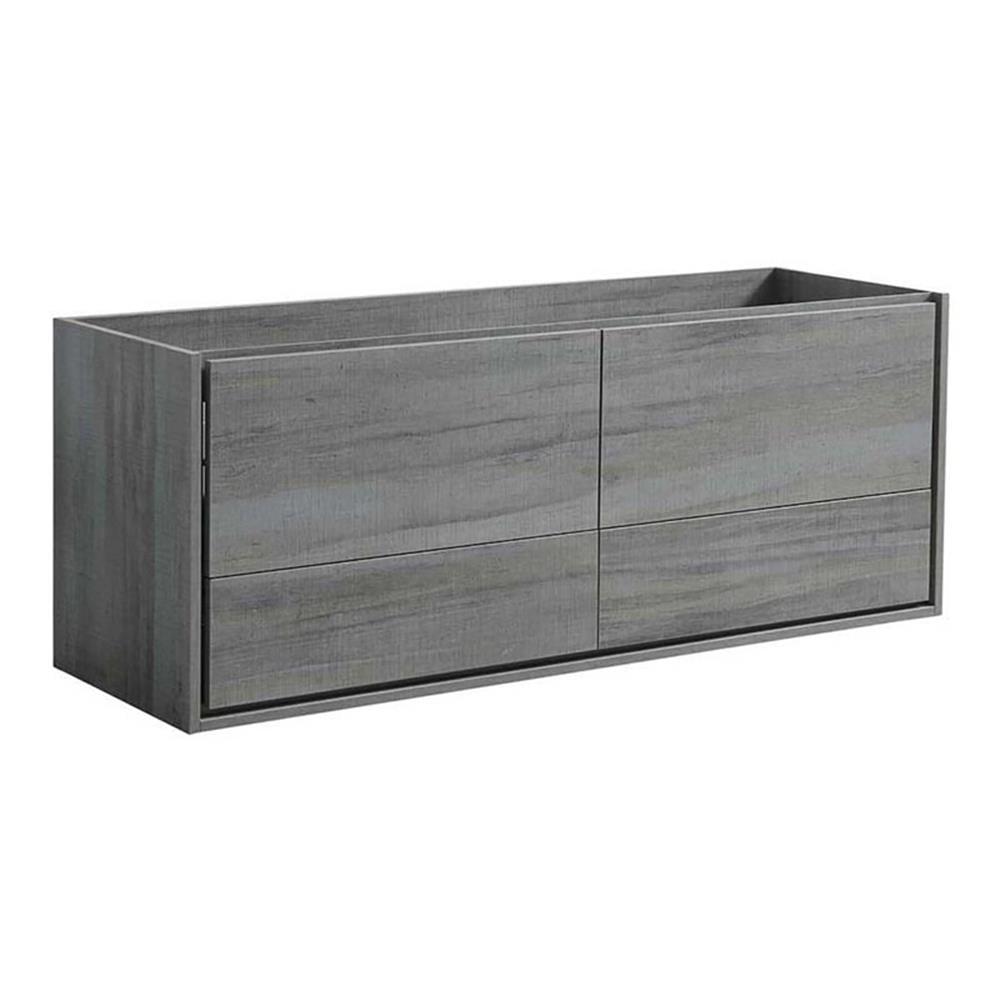 Catania 60" Gray Wall Mount Single Bathroom Vanity Cabinet