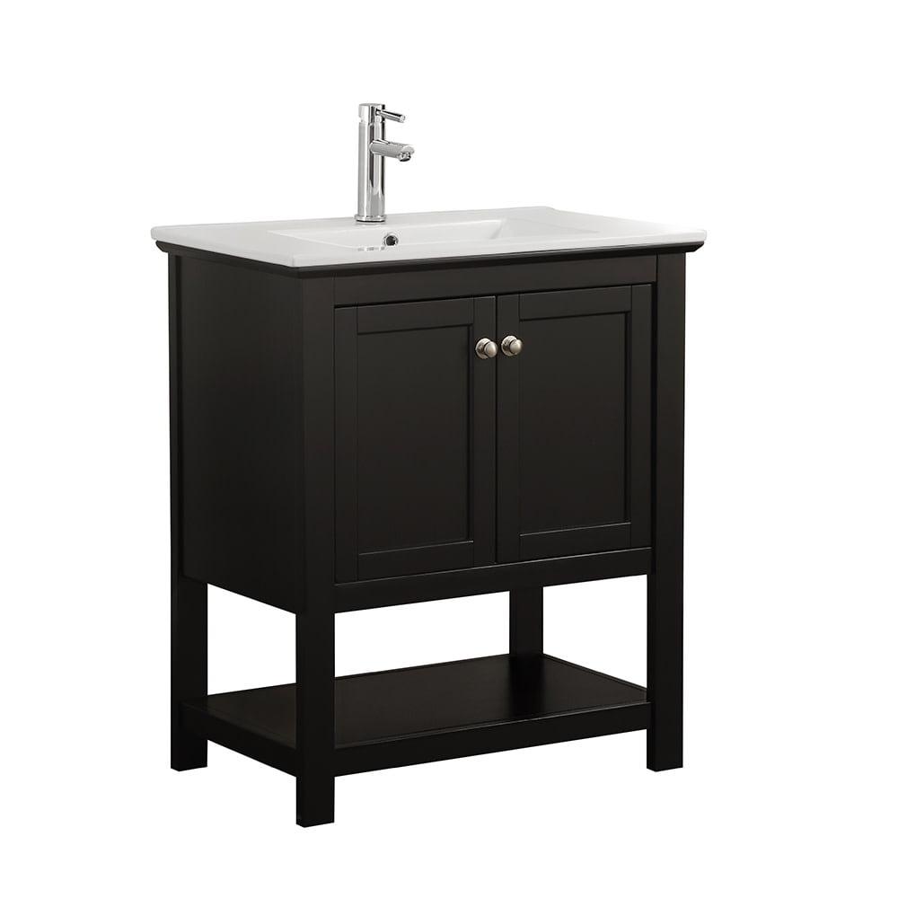 Manchester 30" Freestanding Single Sink Bathroom Vanity with Integrated Sink (Faucet Not Included)