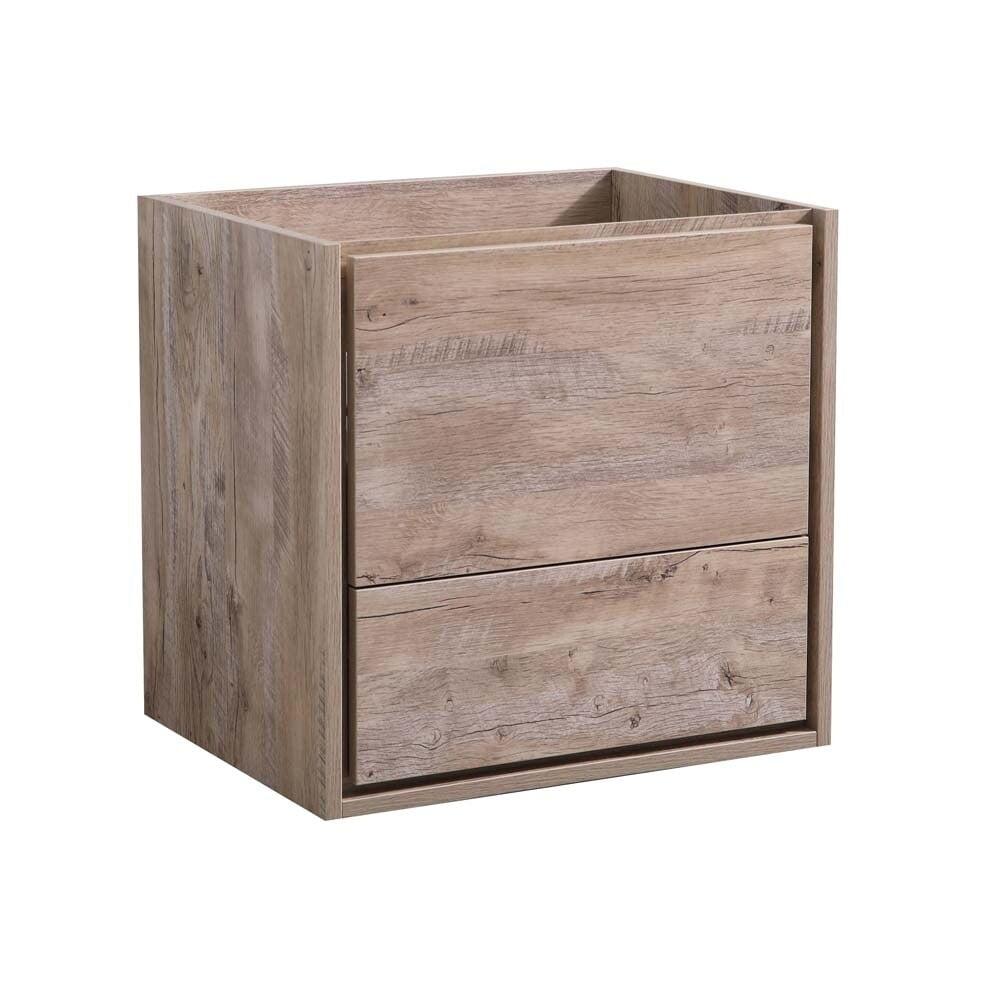 Fresca Fcb9224 Catania 24" Rustic Natural Wood Wall Hung Modern Bathroom Cabinet Only