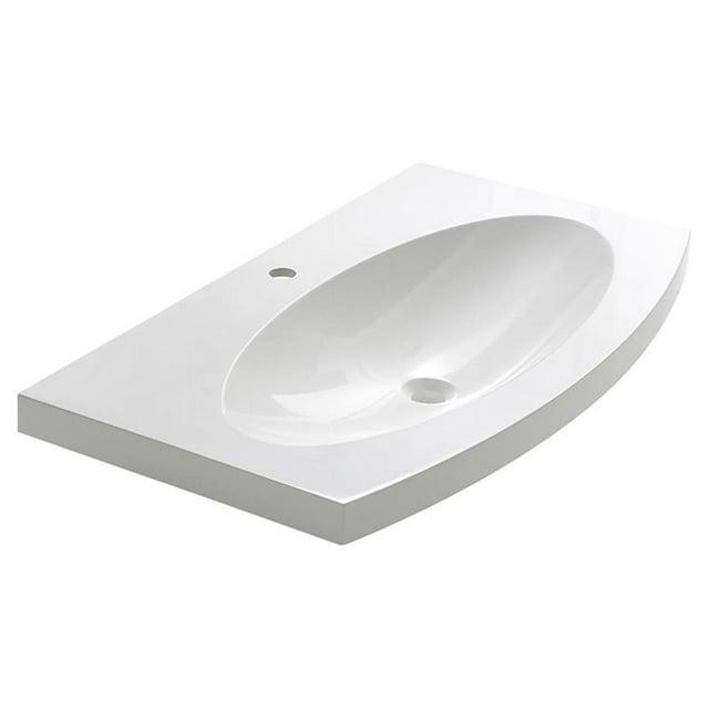 FVS5092WH Energia 36" Rectangular Drop-In Bathroom Sink