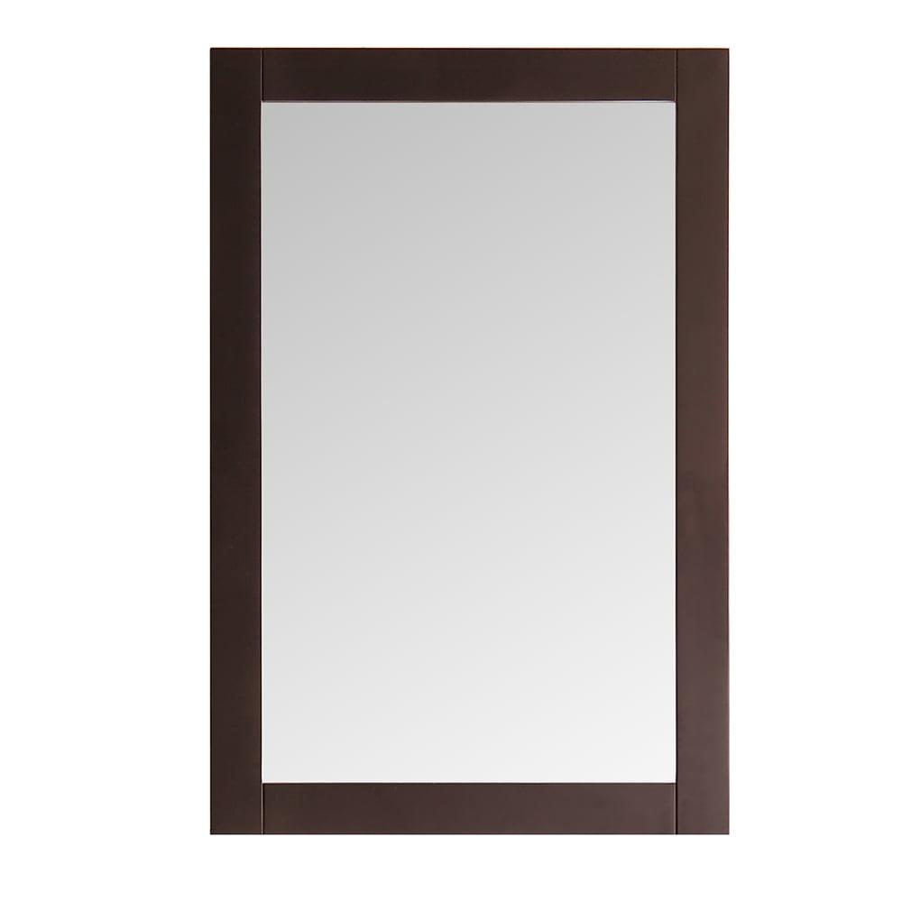 Antique Coffee 20" Rectangular Wood Bathroom Vanity Mirror