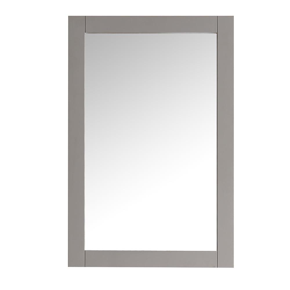 Elegant Hartford 20" x 30" Gray Wood Frame Bathroom Vanity Mirror