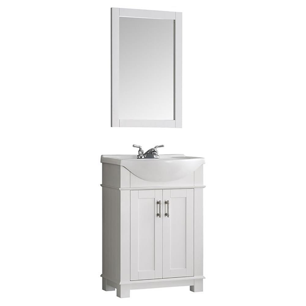 Hartford 24" Freestanding Single Traditional Bathroom Vanity w/ Integrated Sink -Faucet Not Included