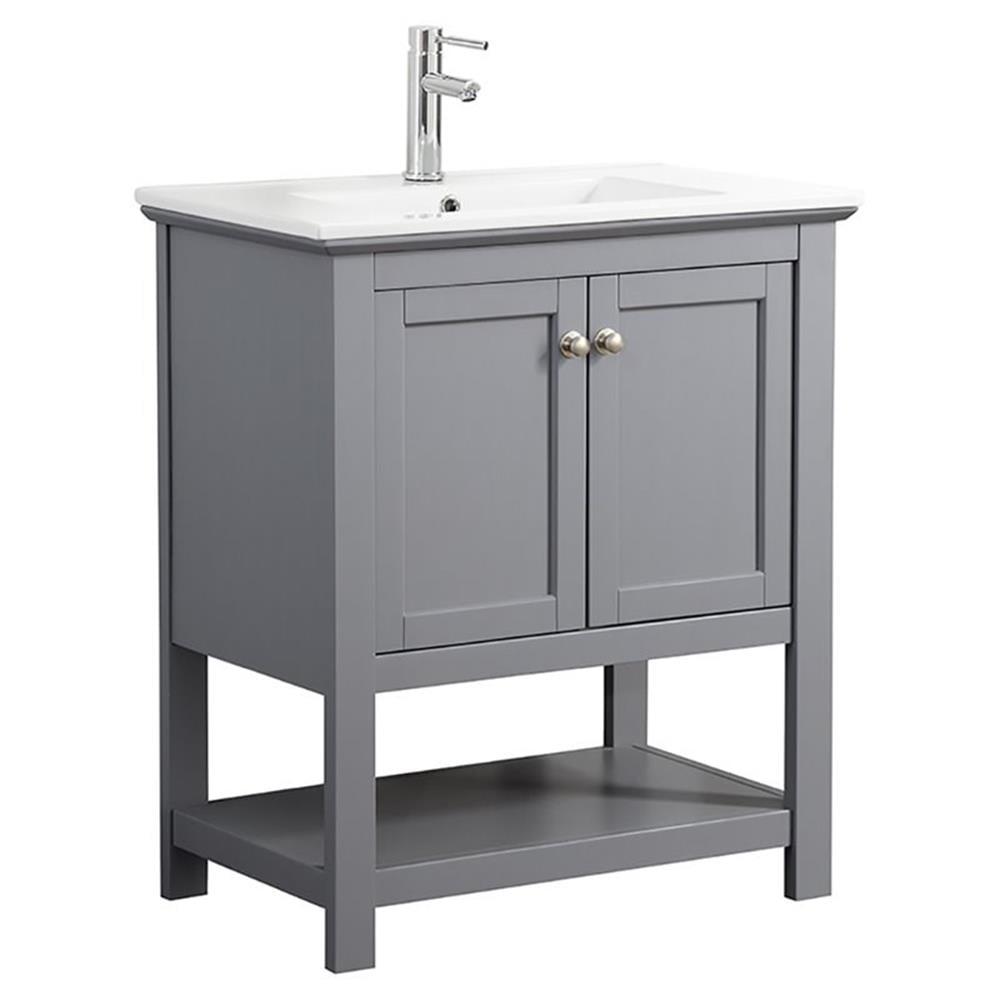 Fresca Manchester 30" Gray Traditional Bathroom Vanity