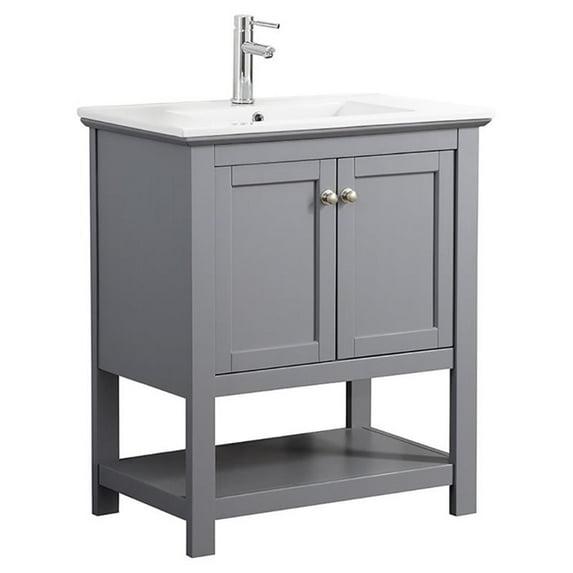 Fresca Manchester 30" Freestanding Single Sink Bathroom Vanity with Integrated Sink (Faucet Not Included)