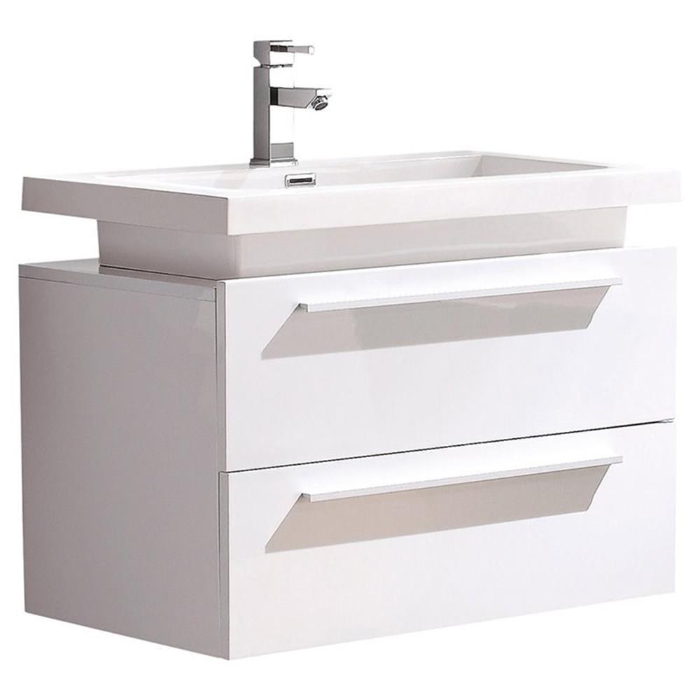 Fresca Medio 31" Wall Mounted Single Sink Bathroom Vanity Set