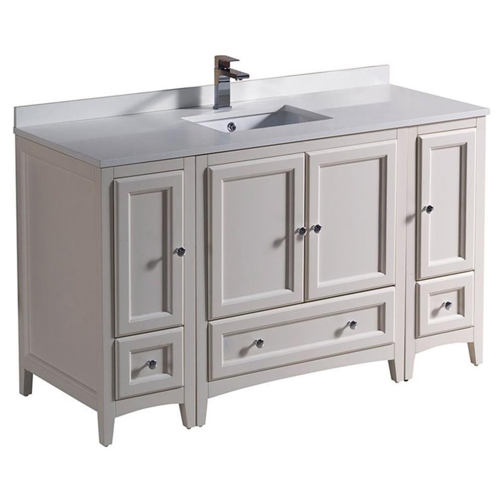 Oxford 54" Freestanding Single Sink Bathroom Vanity with Top and Sink (Faucet Not Included)