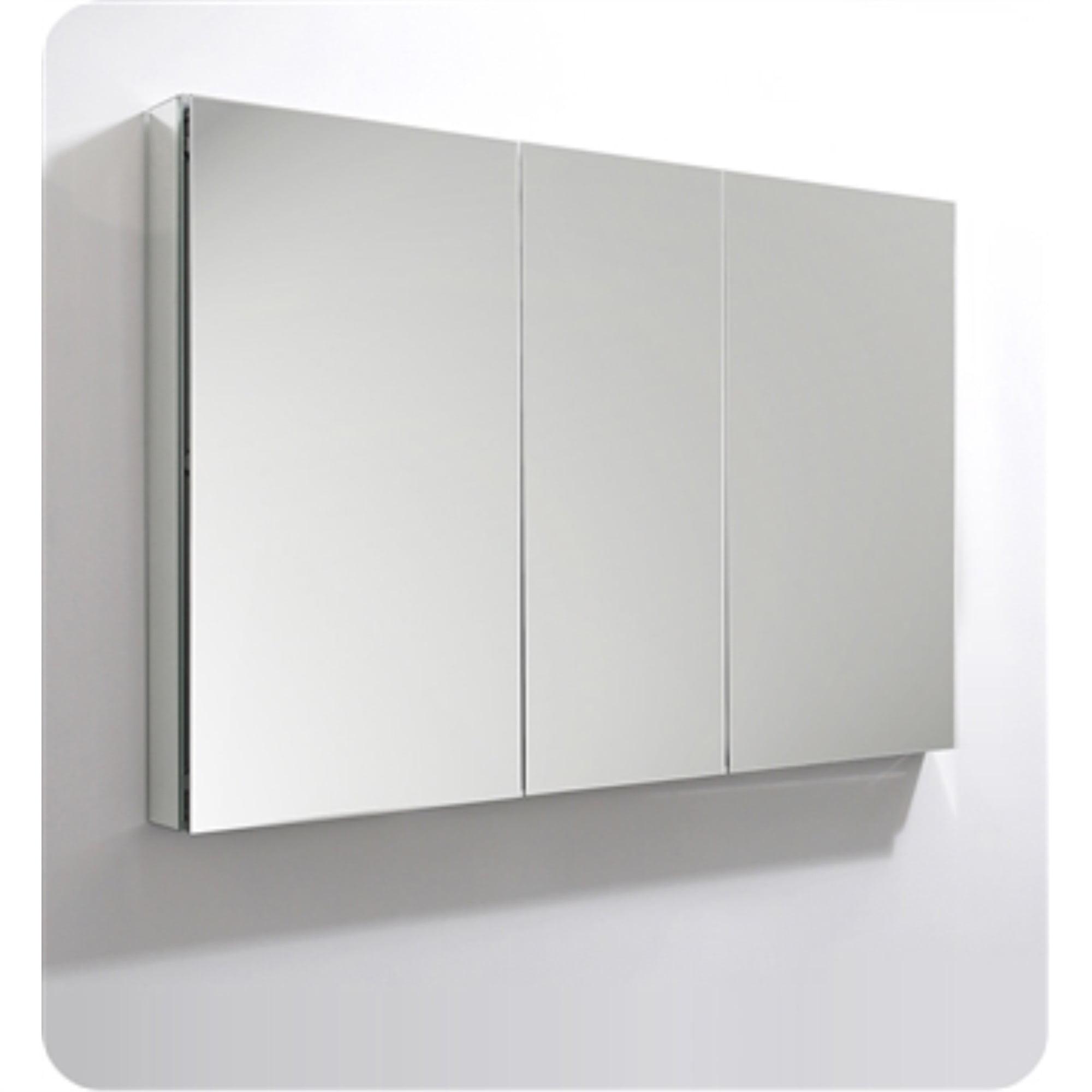 Senza Recessed/Surface Mount Rectangular Frameless Bathroom Medicine Cabinet