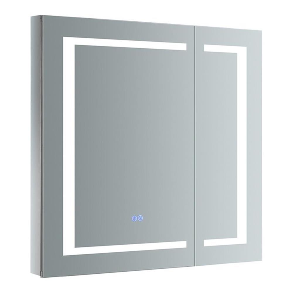 Fresca Spazio 30x30" LED Lighting Aluminum Bathroom Medicine Cabinet in Mirrored