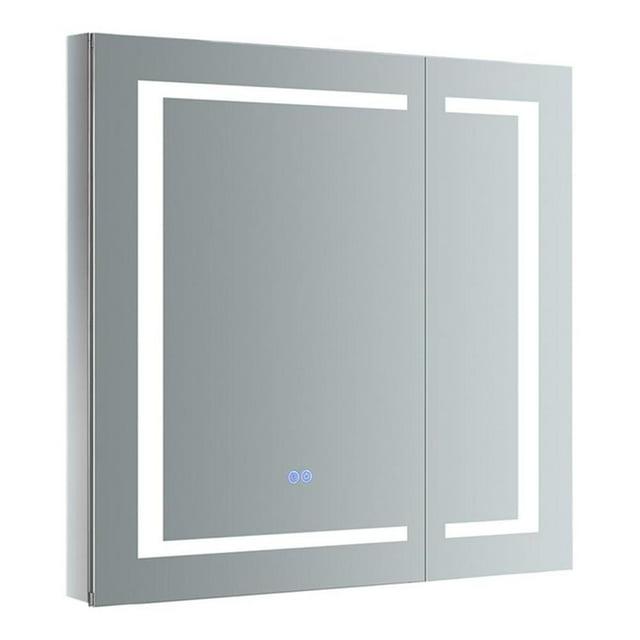 Fresca Spazio 30x30" LED Lighting Aluminum Bathroom Medicine Cabinet in Mirrored