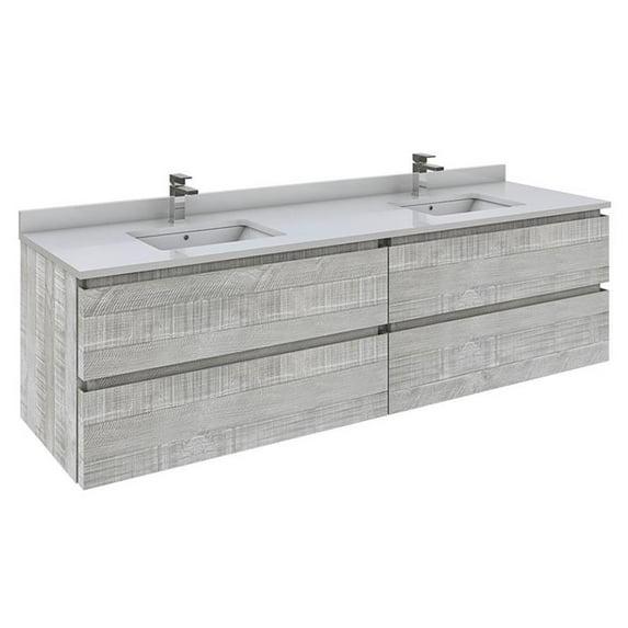 Fresca Formosa 70" Wall Mount Floating Double Sink Bathroom Vanity Base Only - Top and Sink Not Included