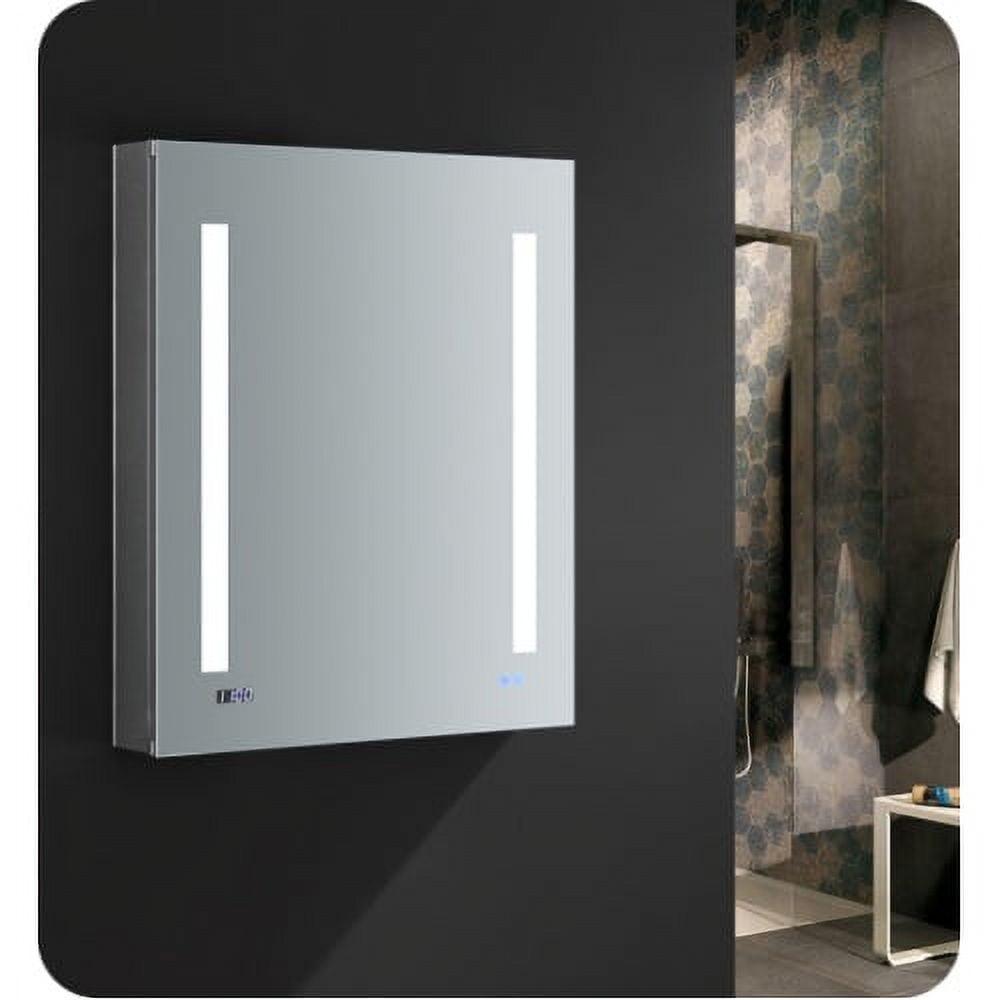 Elegance 24x30 Frameless Mirrored LED Medicine Cabinet with Clock