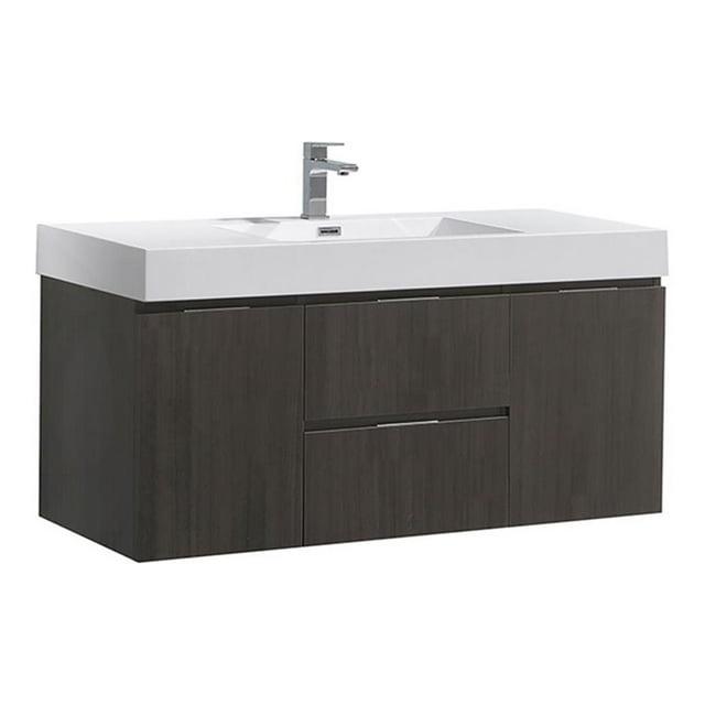 Valencia 48" Wall Mount Single Sink Bathroom Vanity with Top and Sink (Faucet Not Included)