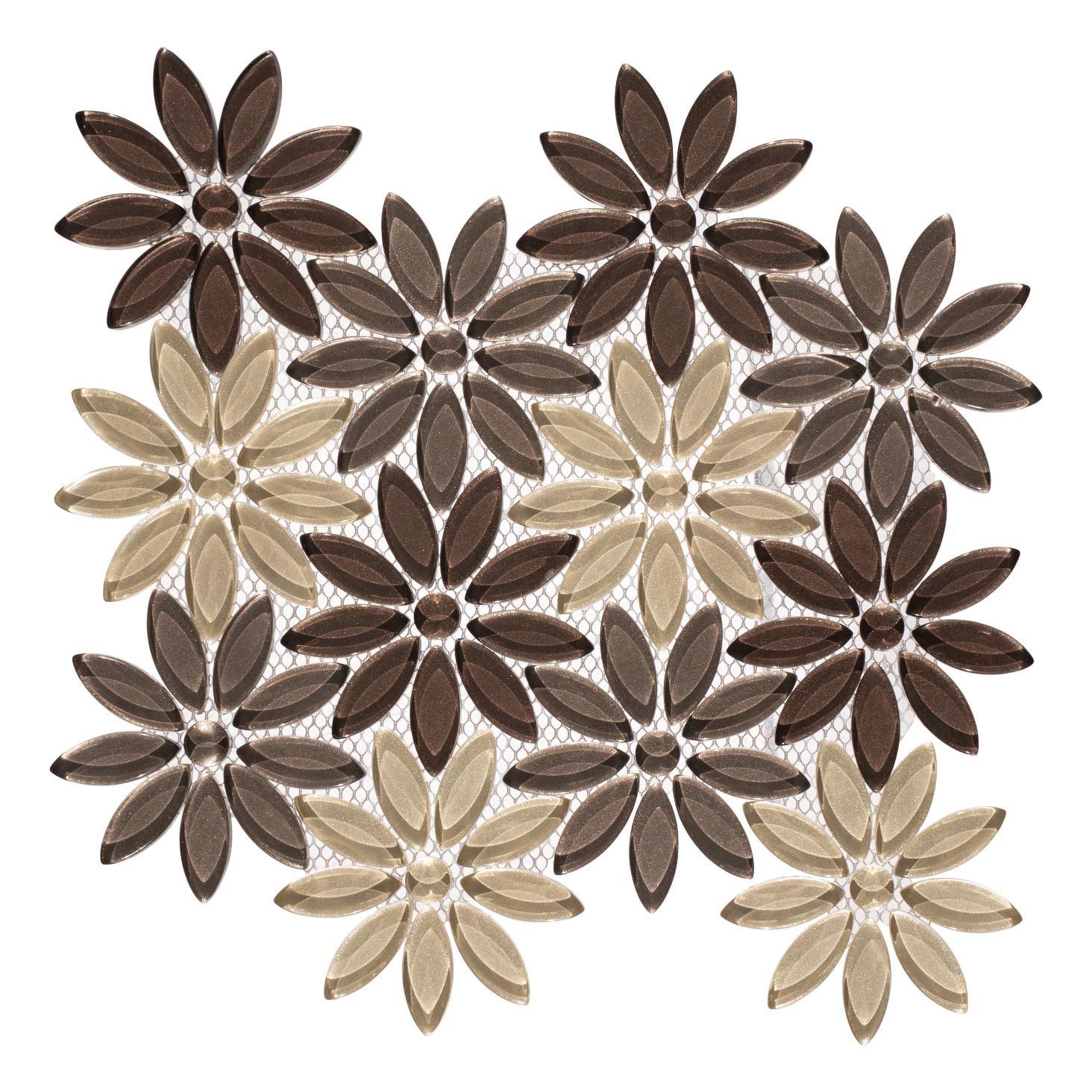 Fresh Novelty Flower Polished Natural Stones Wall & Floor Mosaic Tile