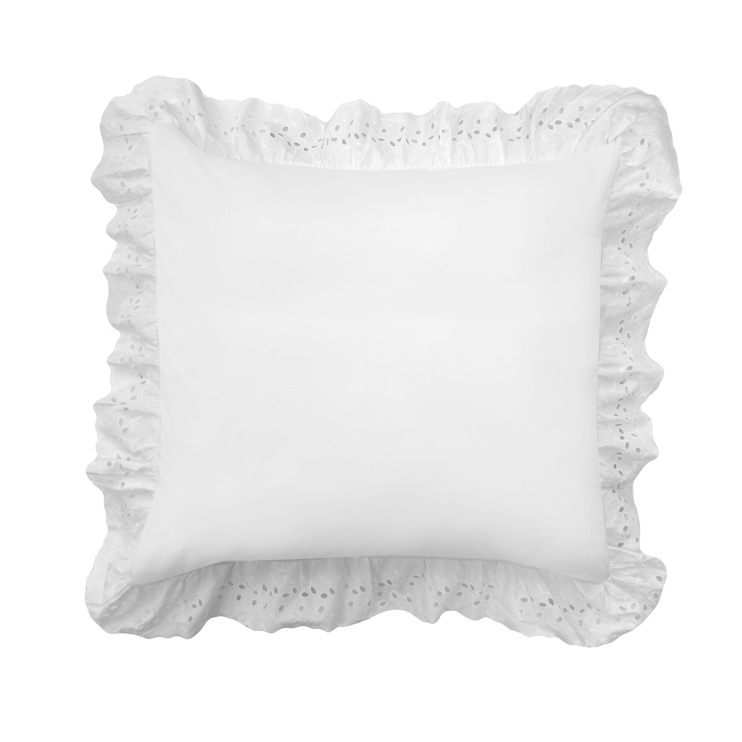 Ruffled Reversible Throw Pillow