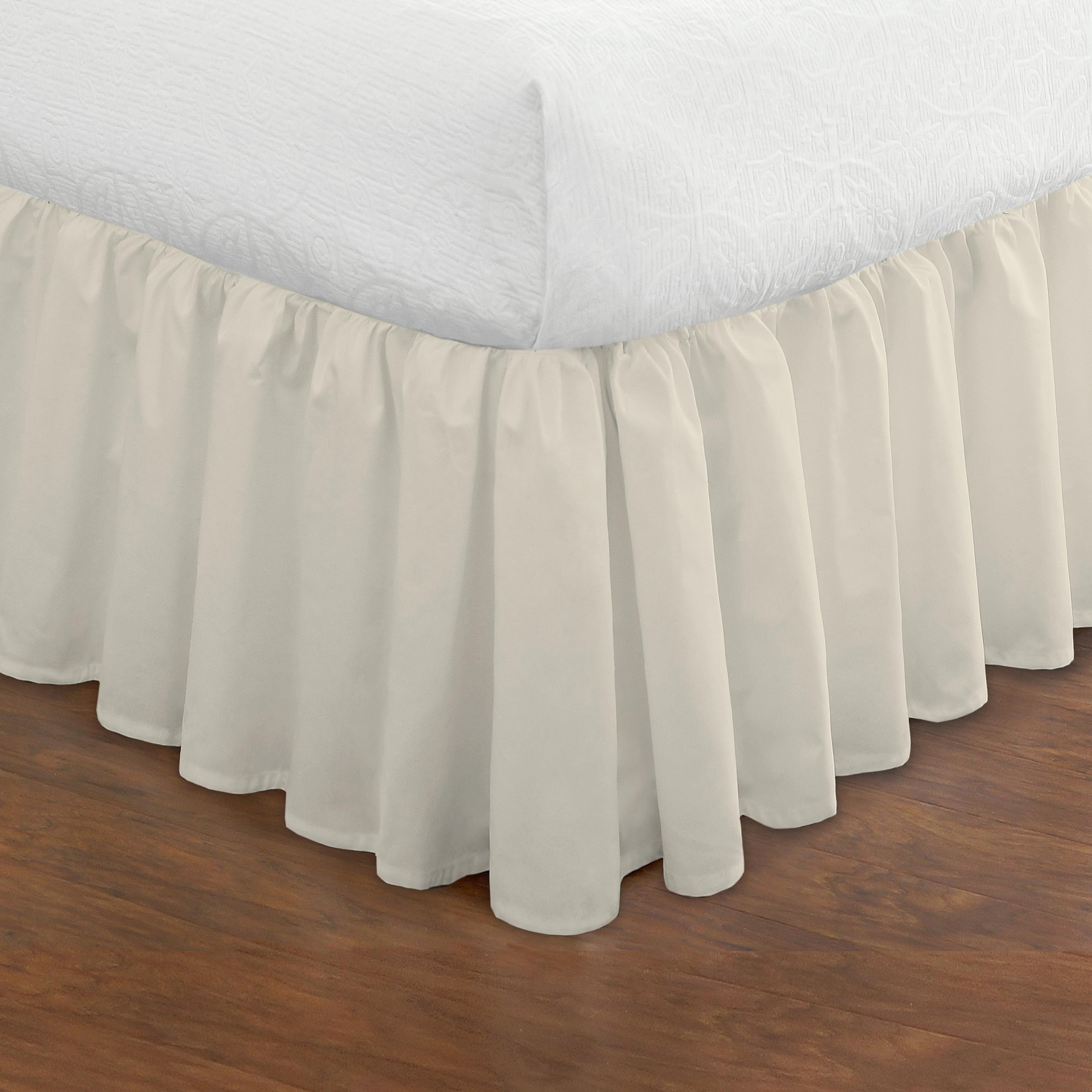 Fresh Ideas Traditiol Off White Ruffled Polyester Bed Skirt, King