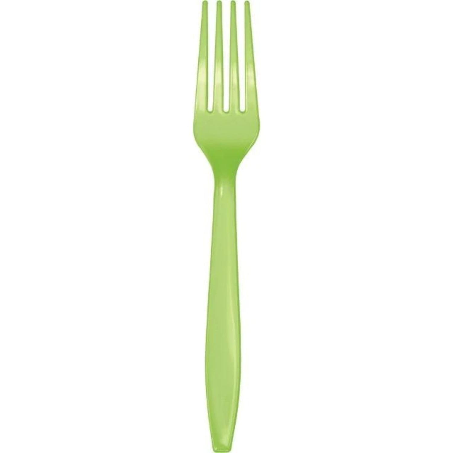 Fresh Lime Plastic Forks