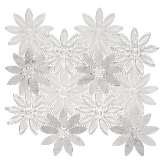 Fresh Novelty Flower Polished Natural Stones Wall & Floor Mosaic Tile