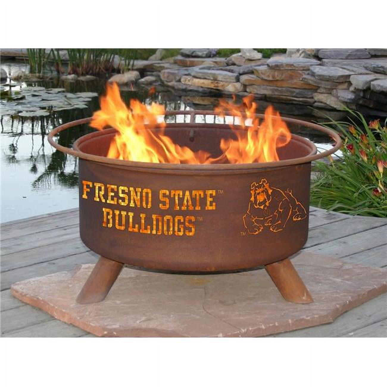 Collegiate Series 16" H x 30" W Steel Outdoor Fire Pit with Lid