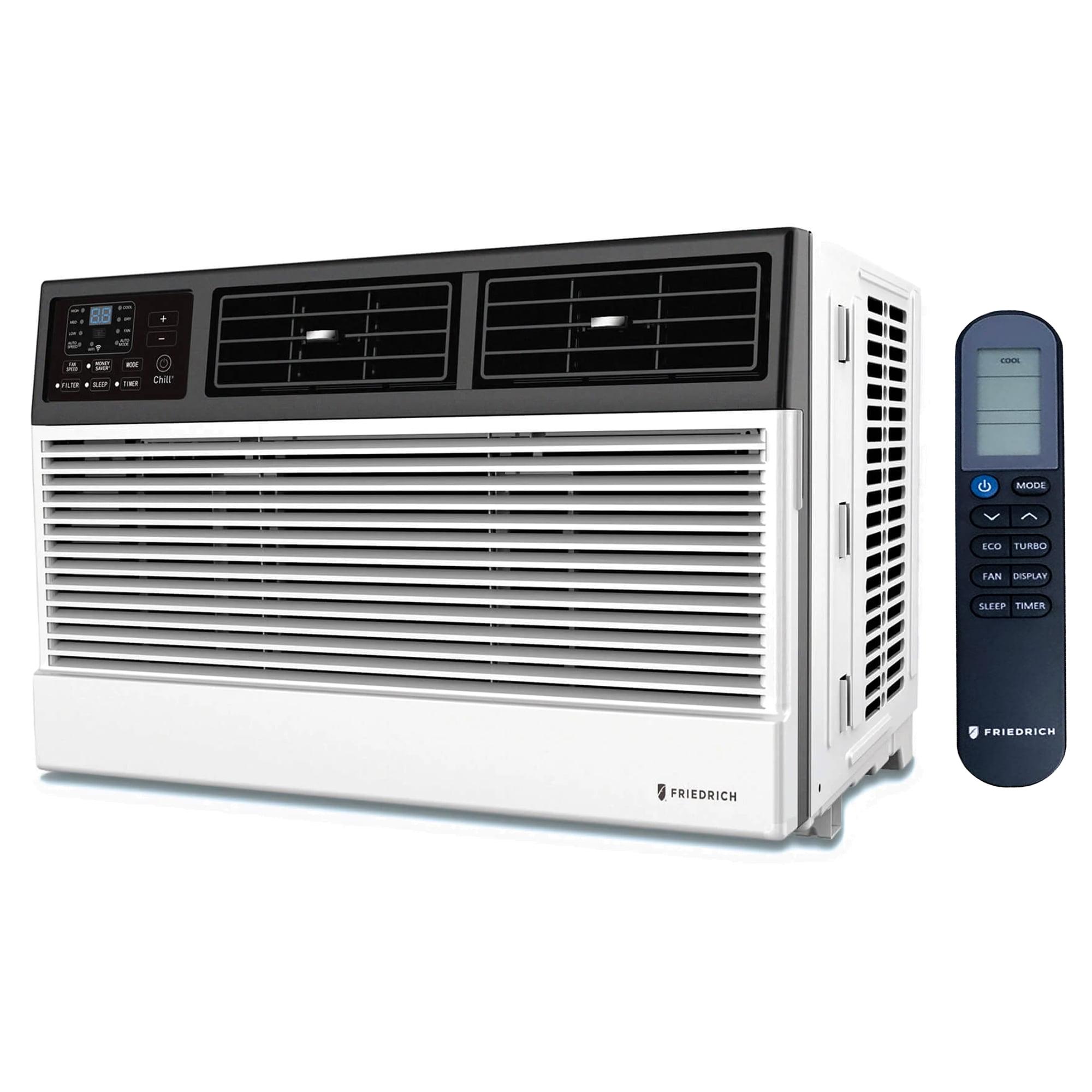 White Wi-Fi Controlled Window Air Conditioner with Remote and Sleep Mode