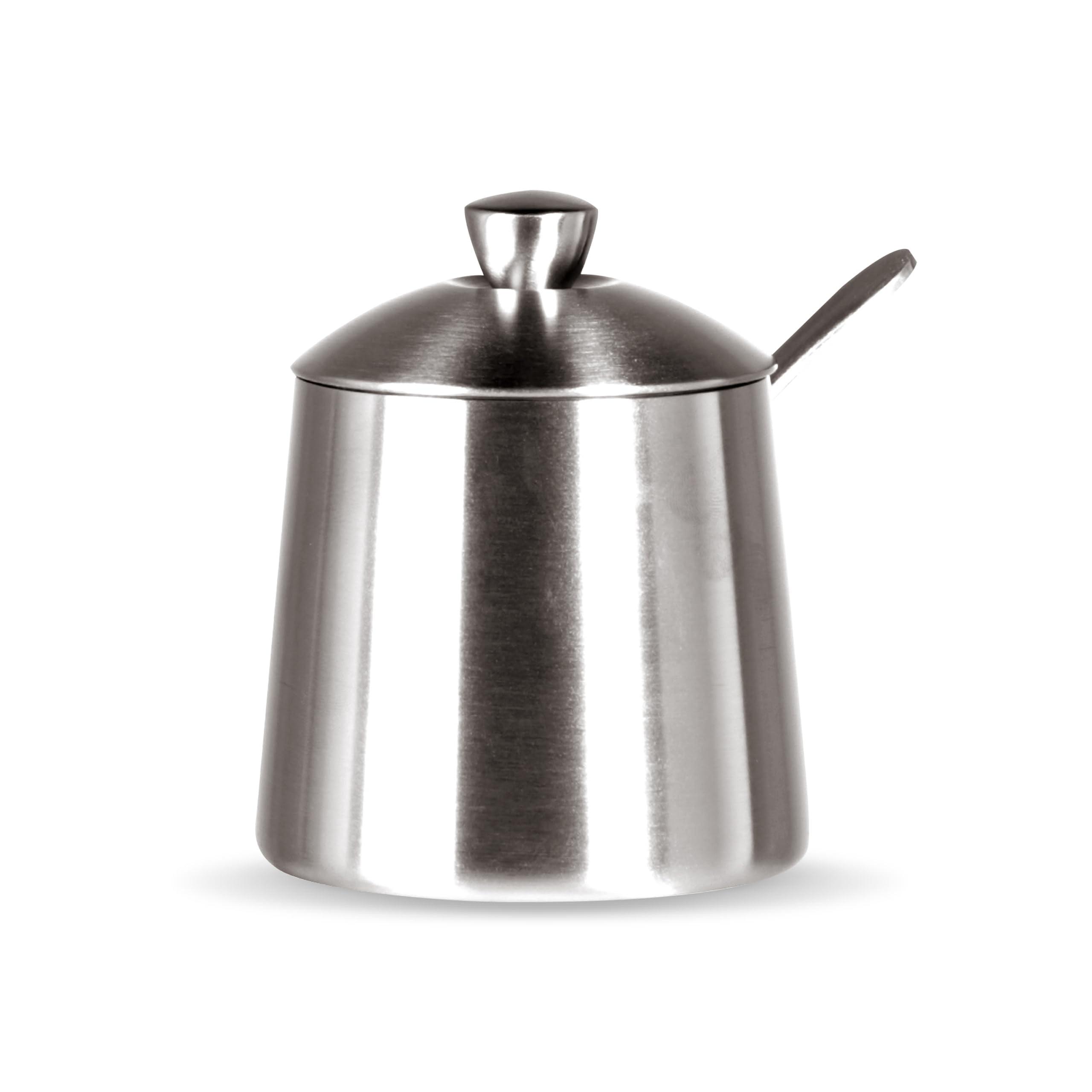 Sugar Bowl w/ Spoon, brushed finish, 10 fl. oz.