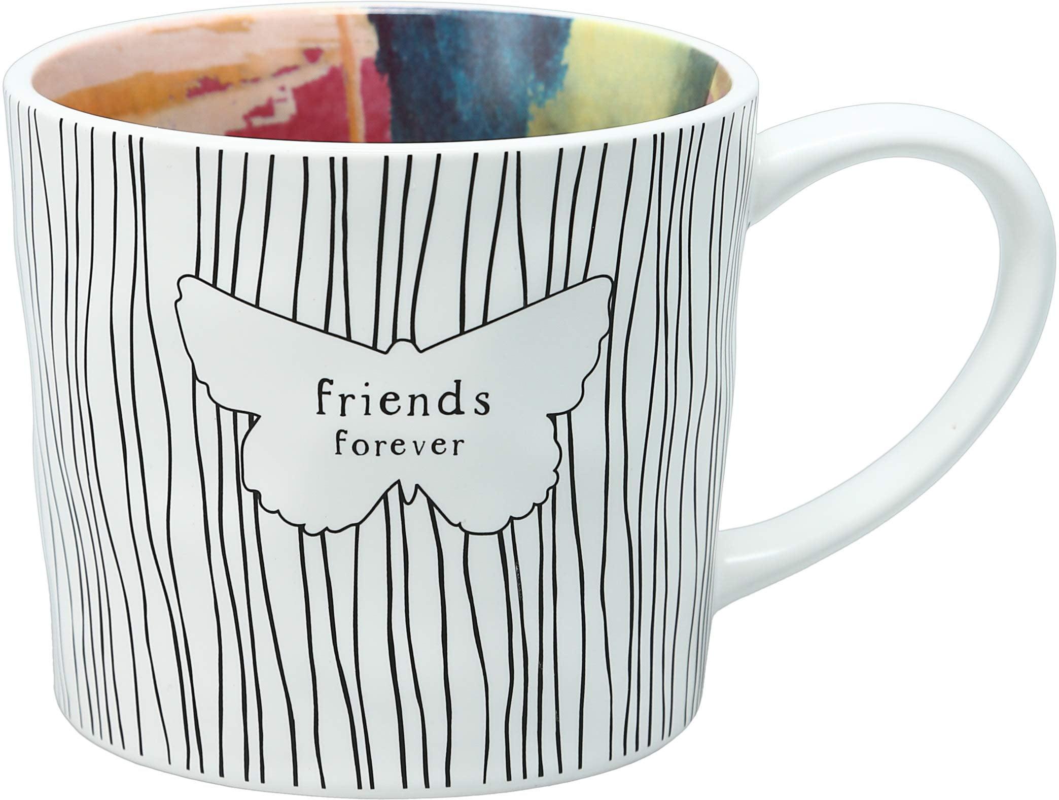 Friends Forever White Ceramic 16 oz Mug