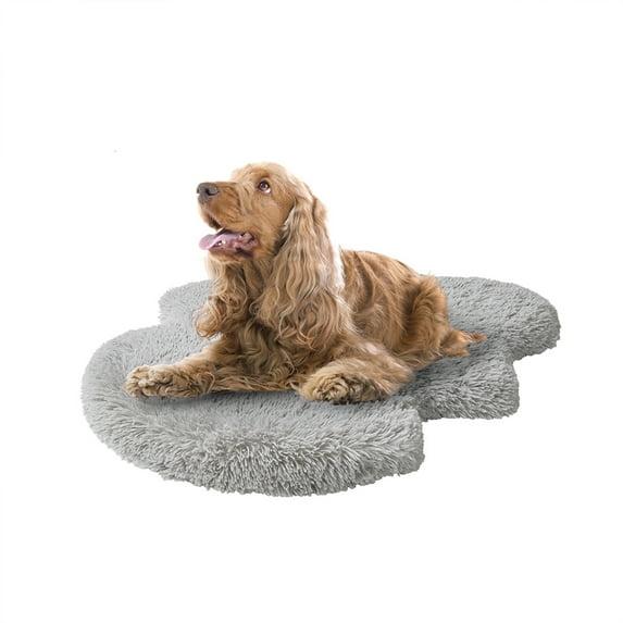 Friends Forever Nala Puprug Faux Fur Orthopedic Dog Bed with Foam, Pup Faux Fur Rug with Removable Bed Cover