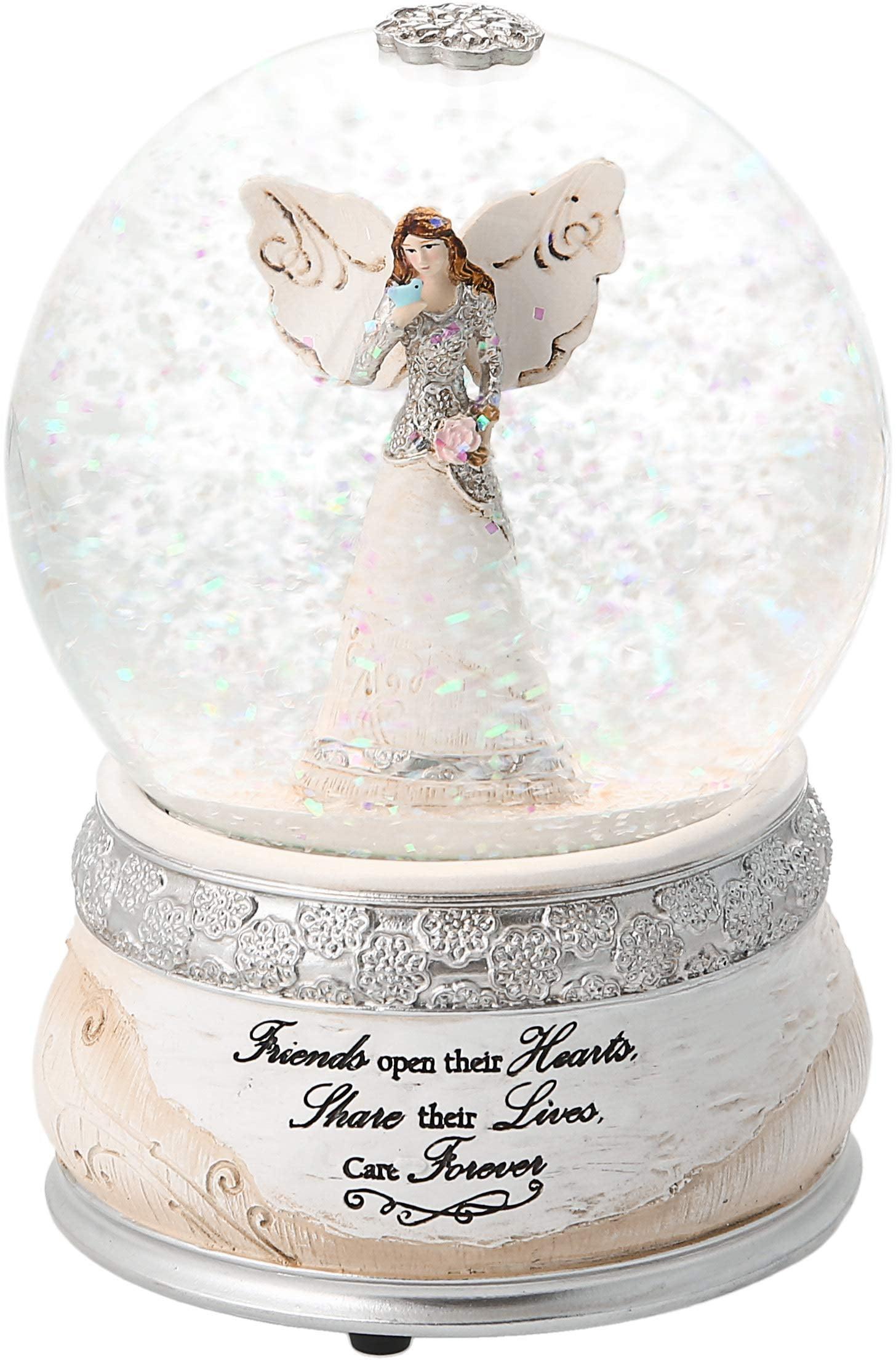 Friends Angel Musical Water Globe with Inscription