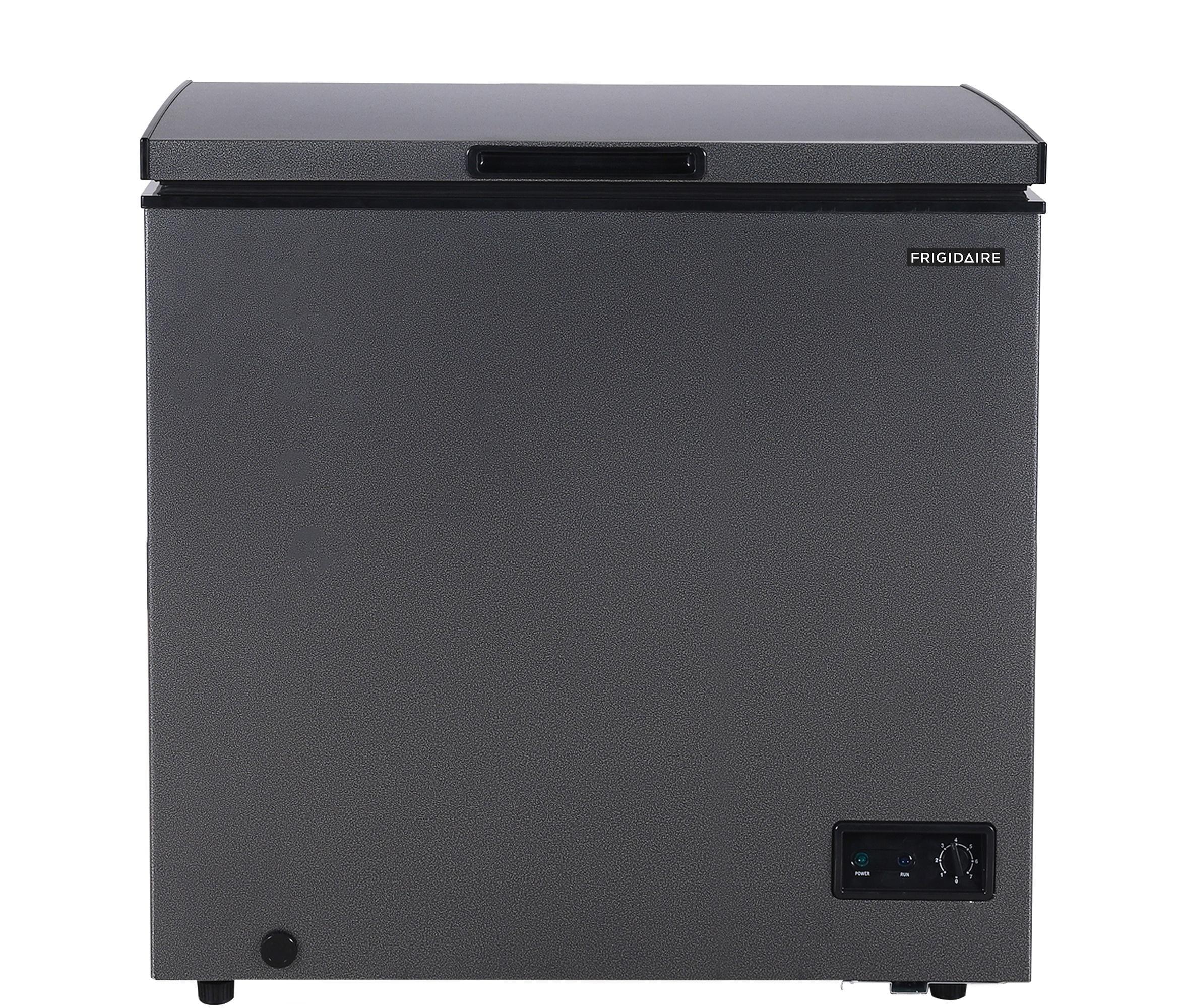 Frigidaire 7 Cu. Ft. Chest Freezer, Granite Design Deep Freezer With Adjustable Thermostat, Easy Defrost Drain And Removable Wire Basket