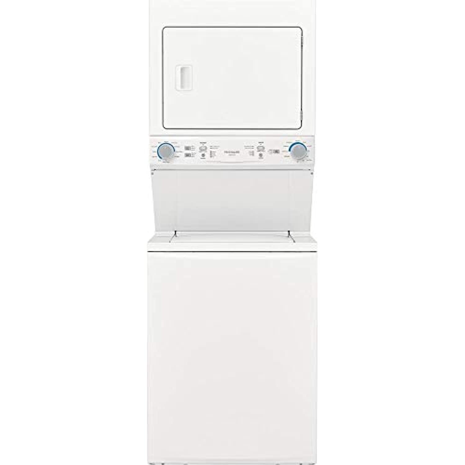 Frigidaire Electric Long Vent Stacked Laundry Center - 3.9 Cu. Ft Washer and 5.5 Cu. Ft. Dryer
