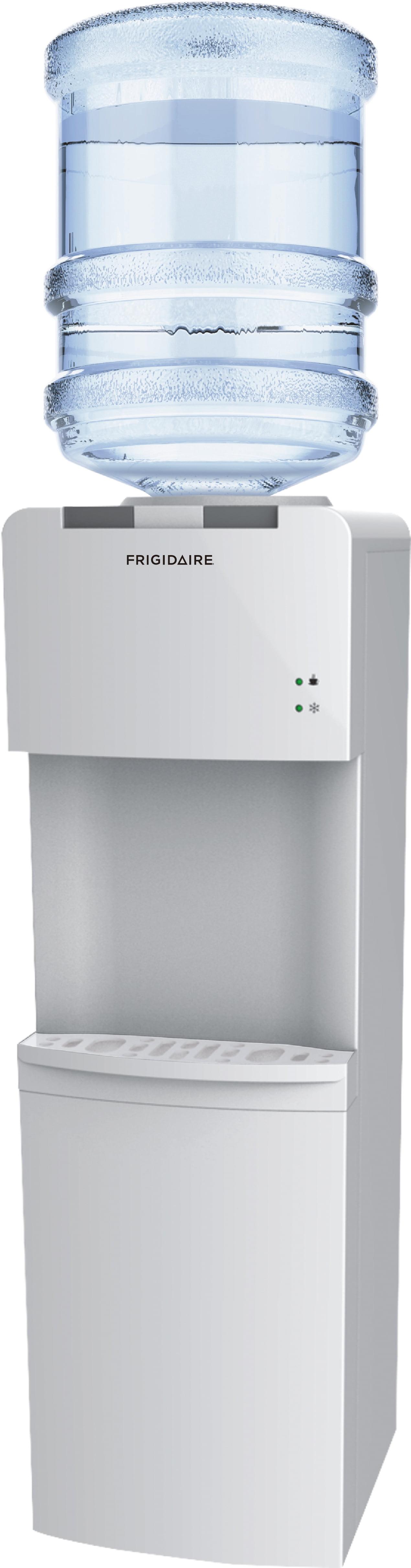 Frigidaire Water Cooler White: Freestanding Electric Dispenser, 5 Gallon Capacity, Hot & Cold, Safety Switch