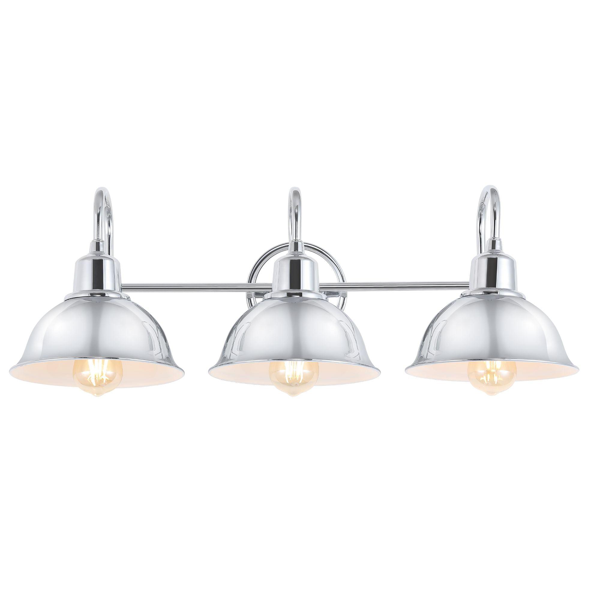 Frisco 26.5" Chrome Polished Metal 3-Light Vanity Fixture