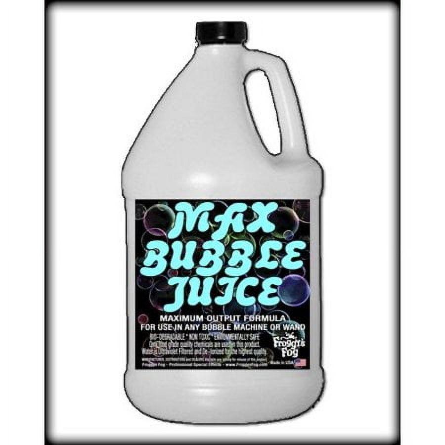 Froggy's Fog MAX Bubble Juice, Strong, Long-Lasting Bubble Solution Creates 10x Bubbles for Bubble Machines, Bubblers, and Bubble Wands, 1 Gallon