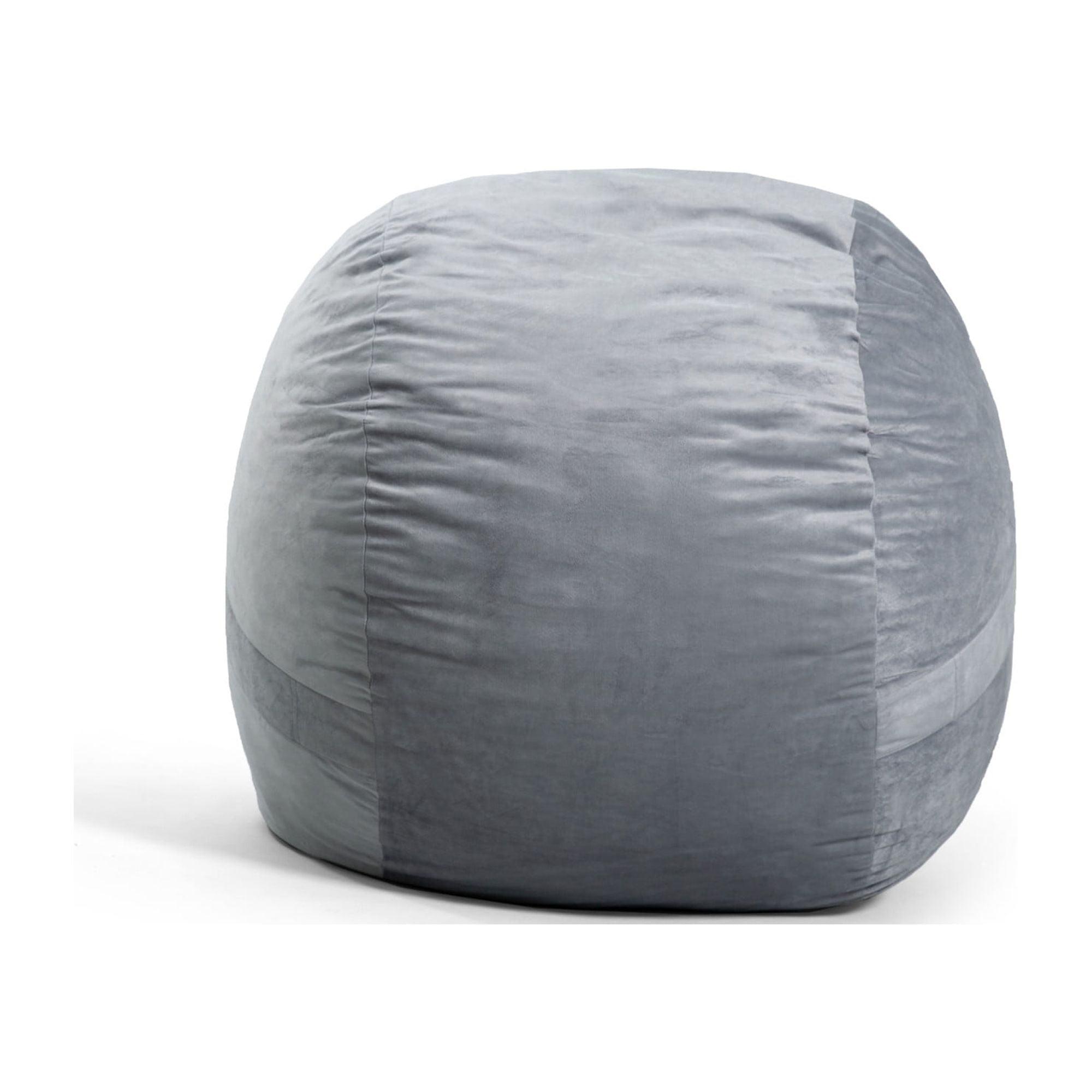 Big Joe Large 4 Foot Foam Filled Bean Bag Chair with Soft Removeable Cover