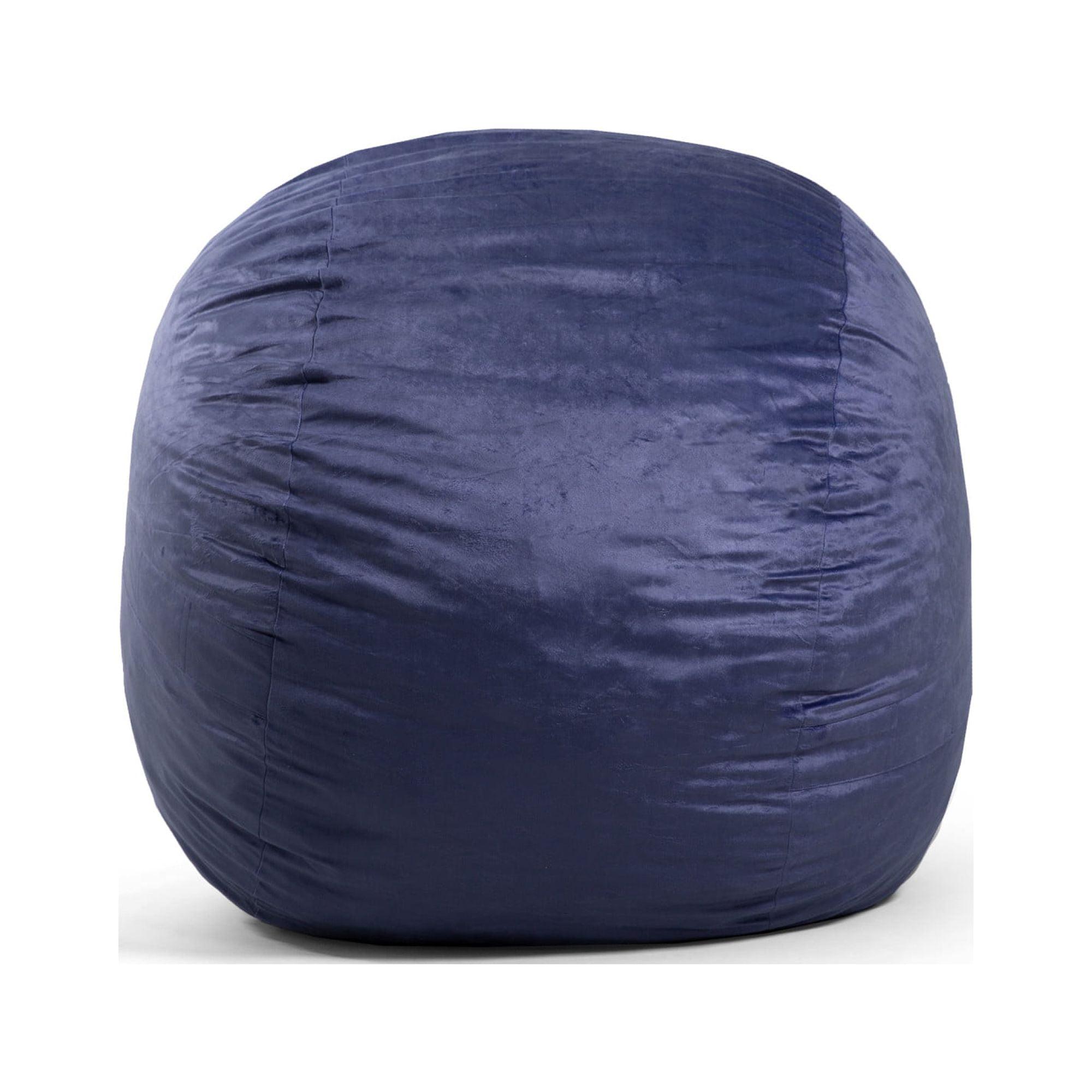 Big Joe Large 4 Foot Foam Filled Bean Bag Chair with Soft Removeable Cover