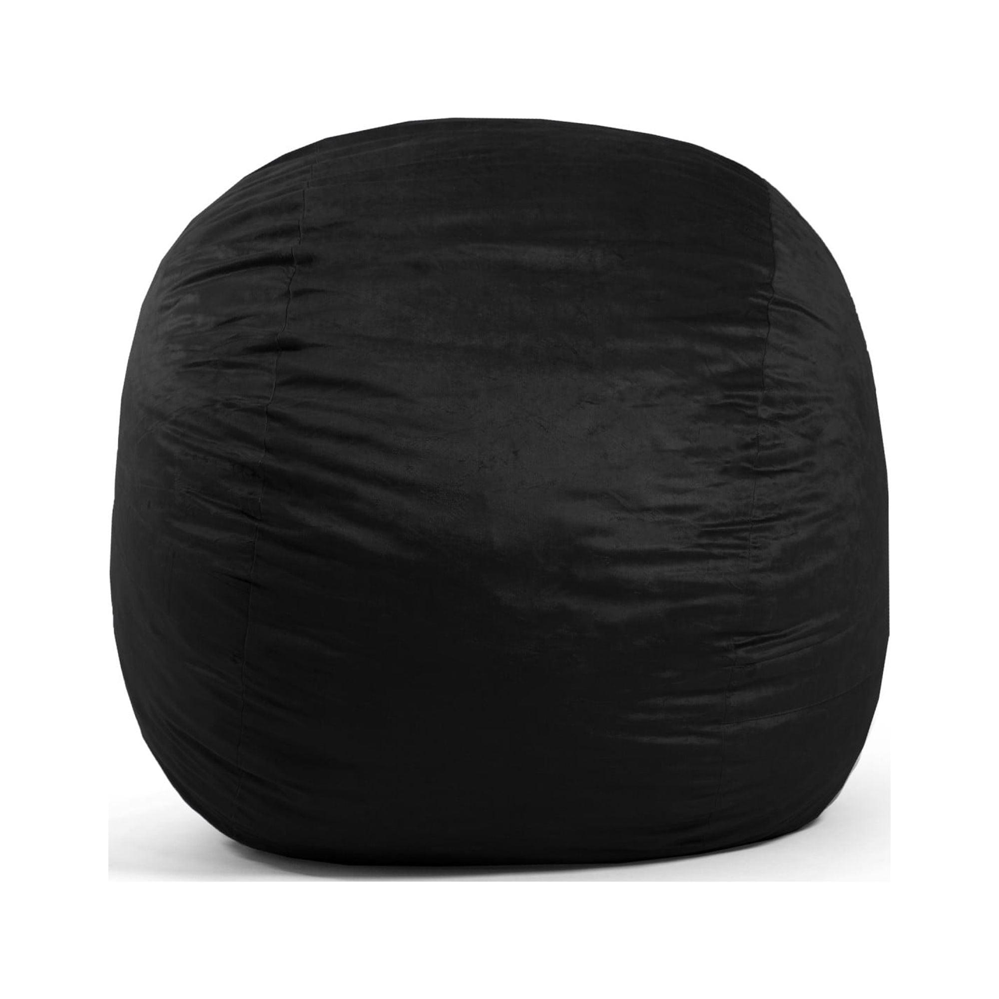 Big Joe Large 4 Foot Foam Filled Bean Bag Chair with Soft Removeable Cover