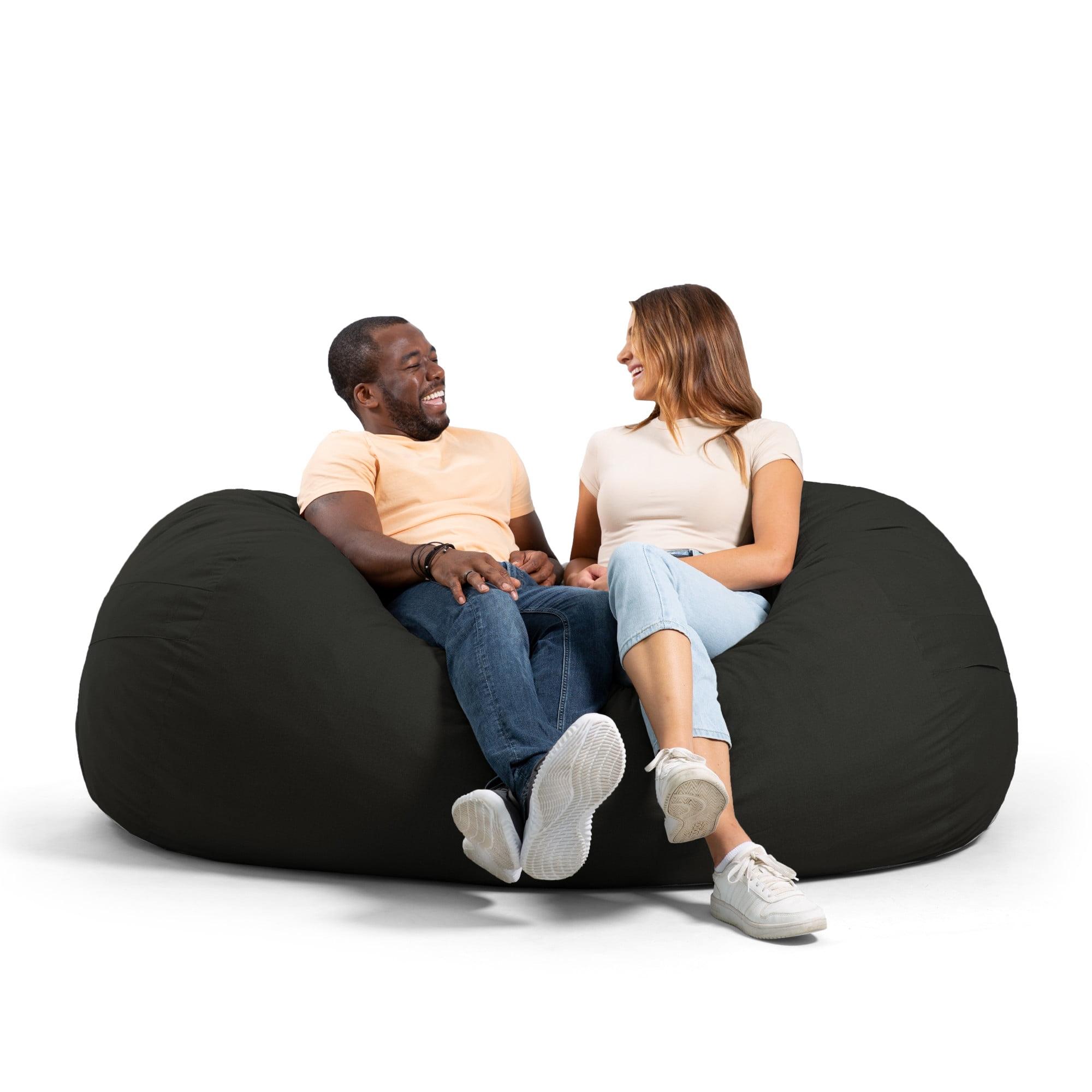 Big Joe Extra Large Memory Foam Bean Bag Sofa with Soft Removable Cover