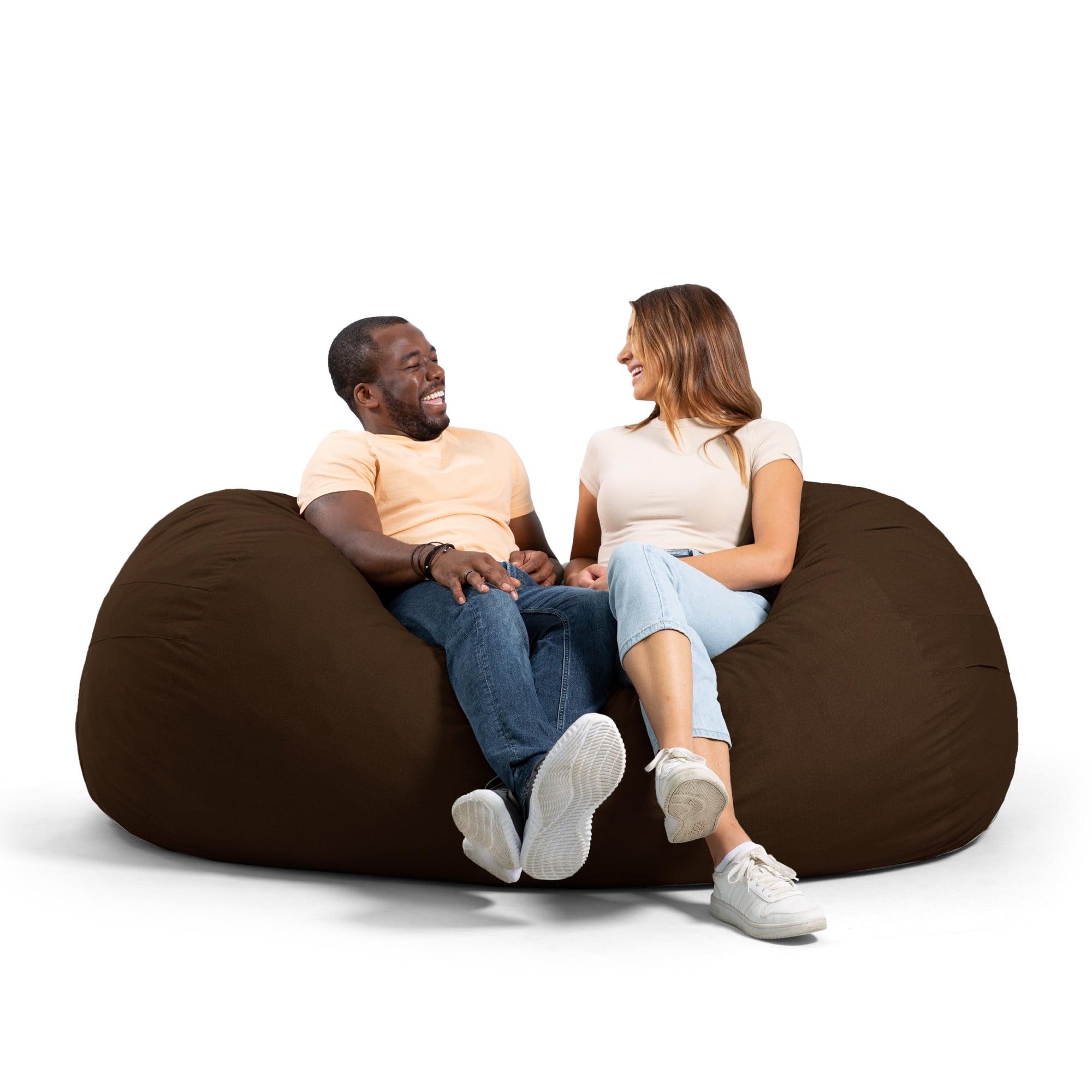 Big Joe Extra Large Memory Foam Bean Bag Sofa with Soft Removable Cover