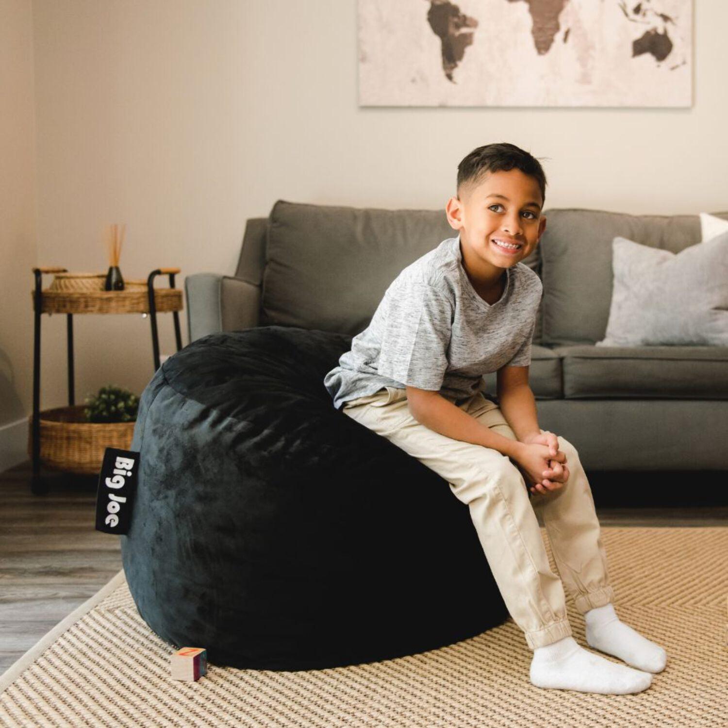 Big Joe Fuf Small Foam Filled Plush Bean Bag Chair Plush, 2ft