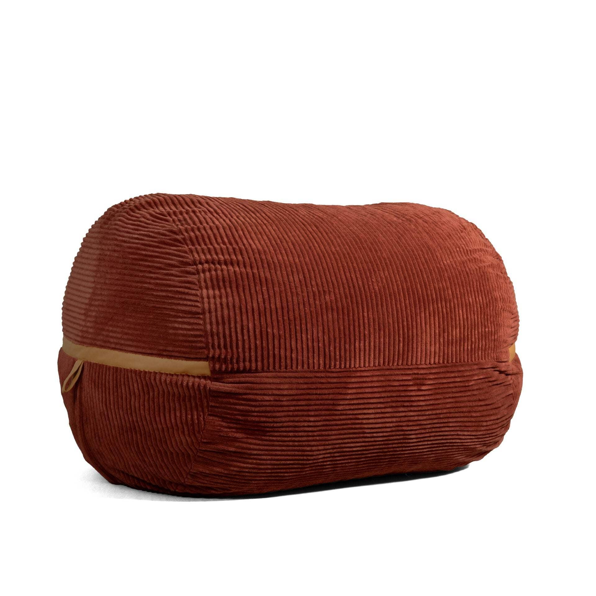 Big Joe Foam Filled Bean Bag Chair with Removable Cover, Corded Plush, Vegan Leather Accents, Medium to XXL Size