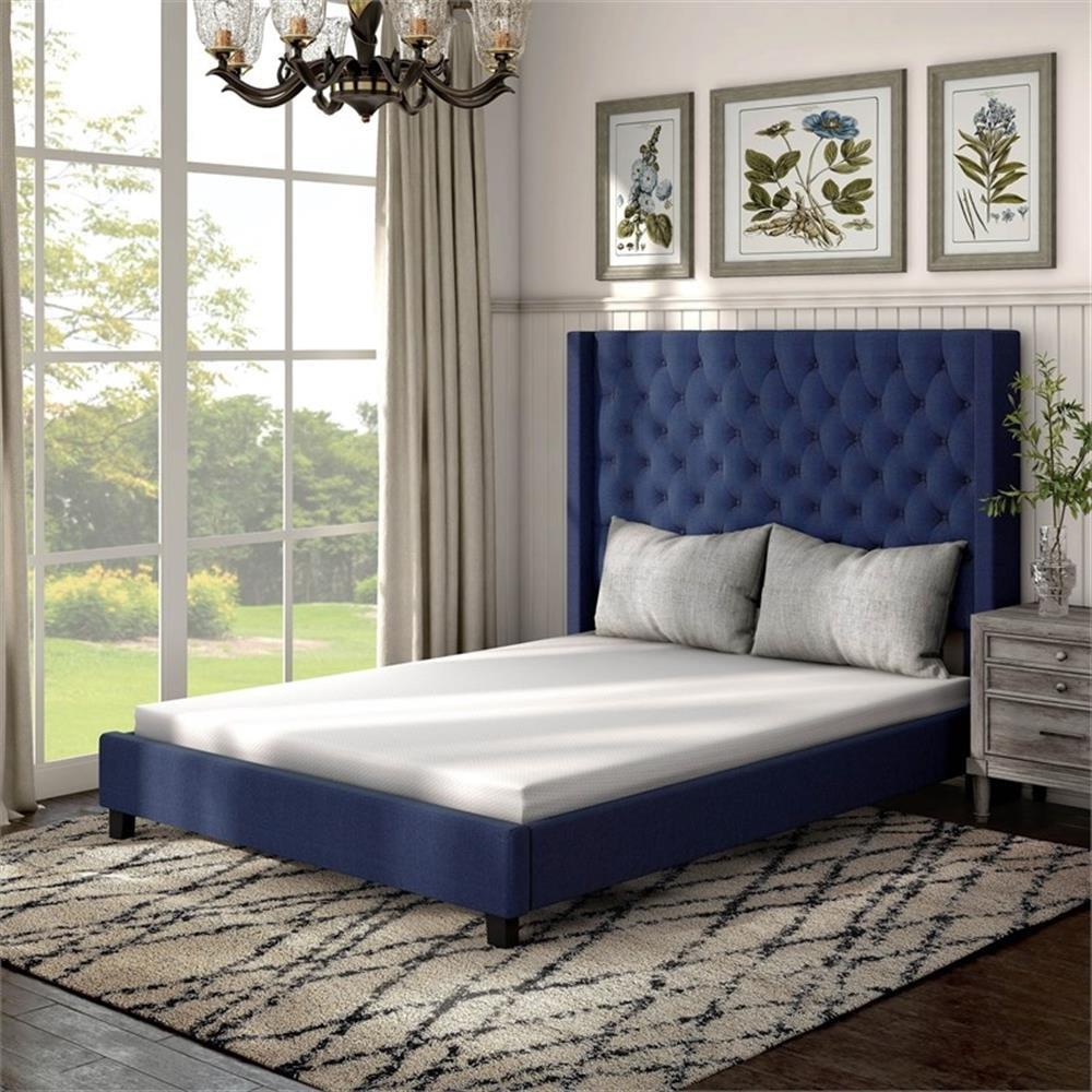 Fulle 6" Bamboo Charcoal Gel Infused Memory Foam White Fabric Queen Mattress