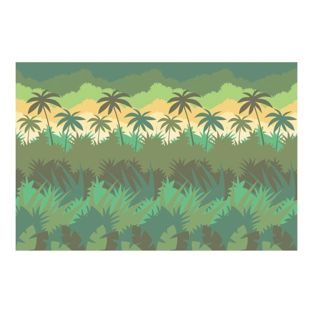Fun Express Jungle Journey Party Decor Background Set - Vibrant Jungle-Themed Decor for Kids' Parties Birthday Celebrations & Special Events - Perfect for Fun Party Settings - 2 Pieces