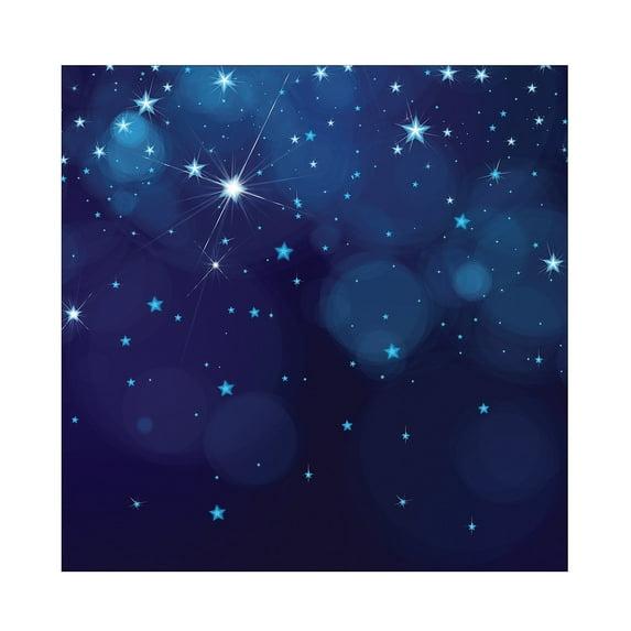 Fun Express Midnight Blue Starry Night Banner - Elegant Party Decor for Weddings Birthdays Baby Showers Receptions and Special Occasions - Perfect for Creating a Magical Atmosphere - 1 Piece
