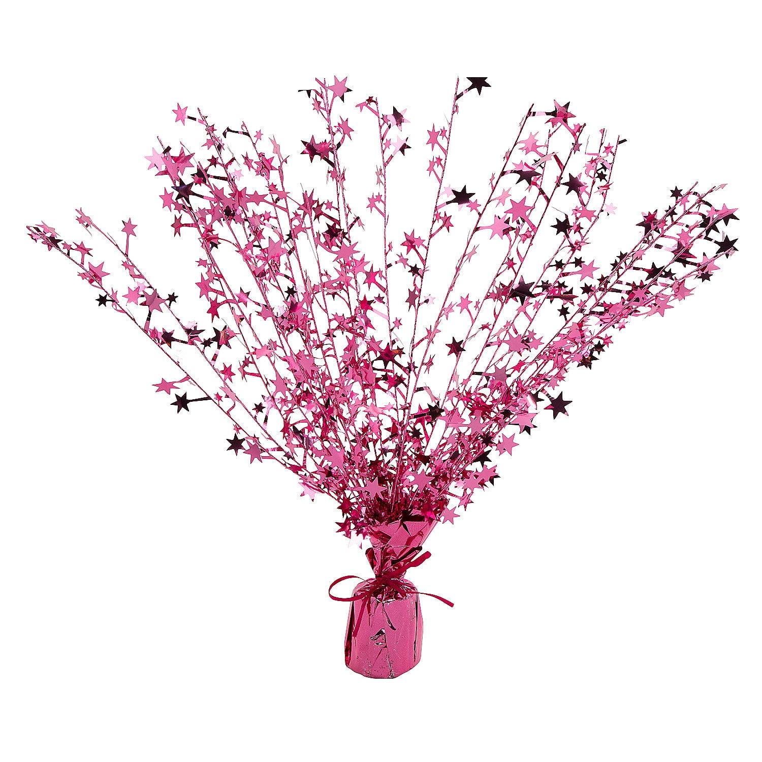 Fun Express Pink Foil Spray Centerpiece