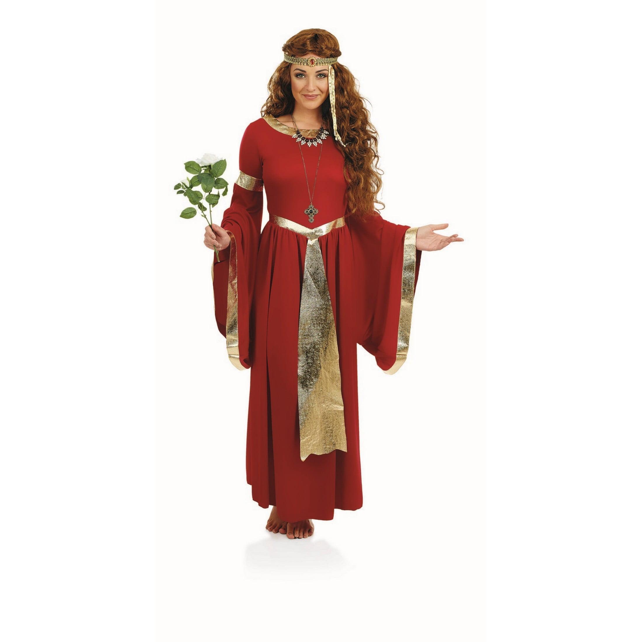 Fun Shack Womens Renaissance Princess Costume Medieval Lady Maiden Fancy Dress Halloween Red XL