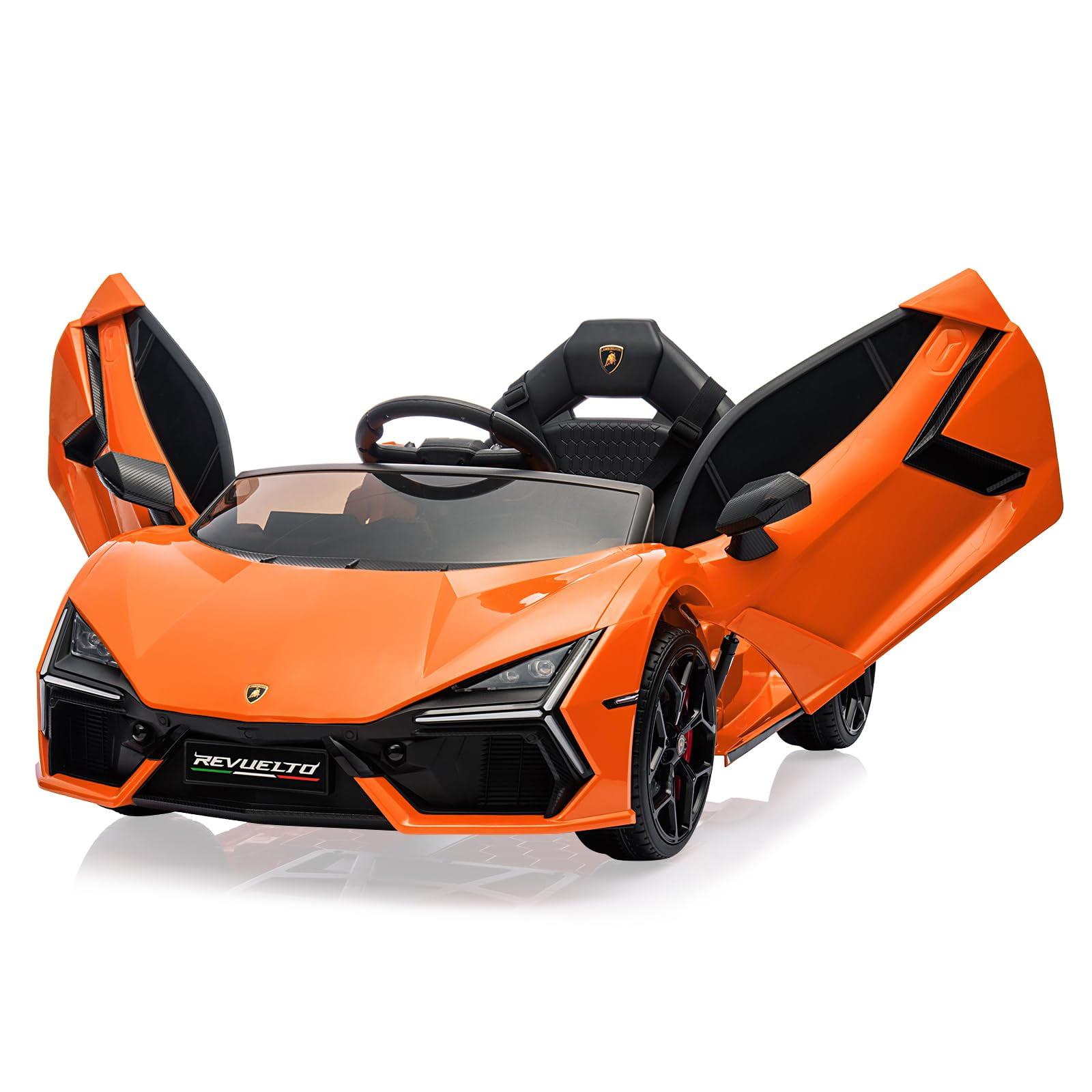 12V Kids Ride On Car, Licensed Lamborghini Revuelto Electric Car For Kids