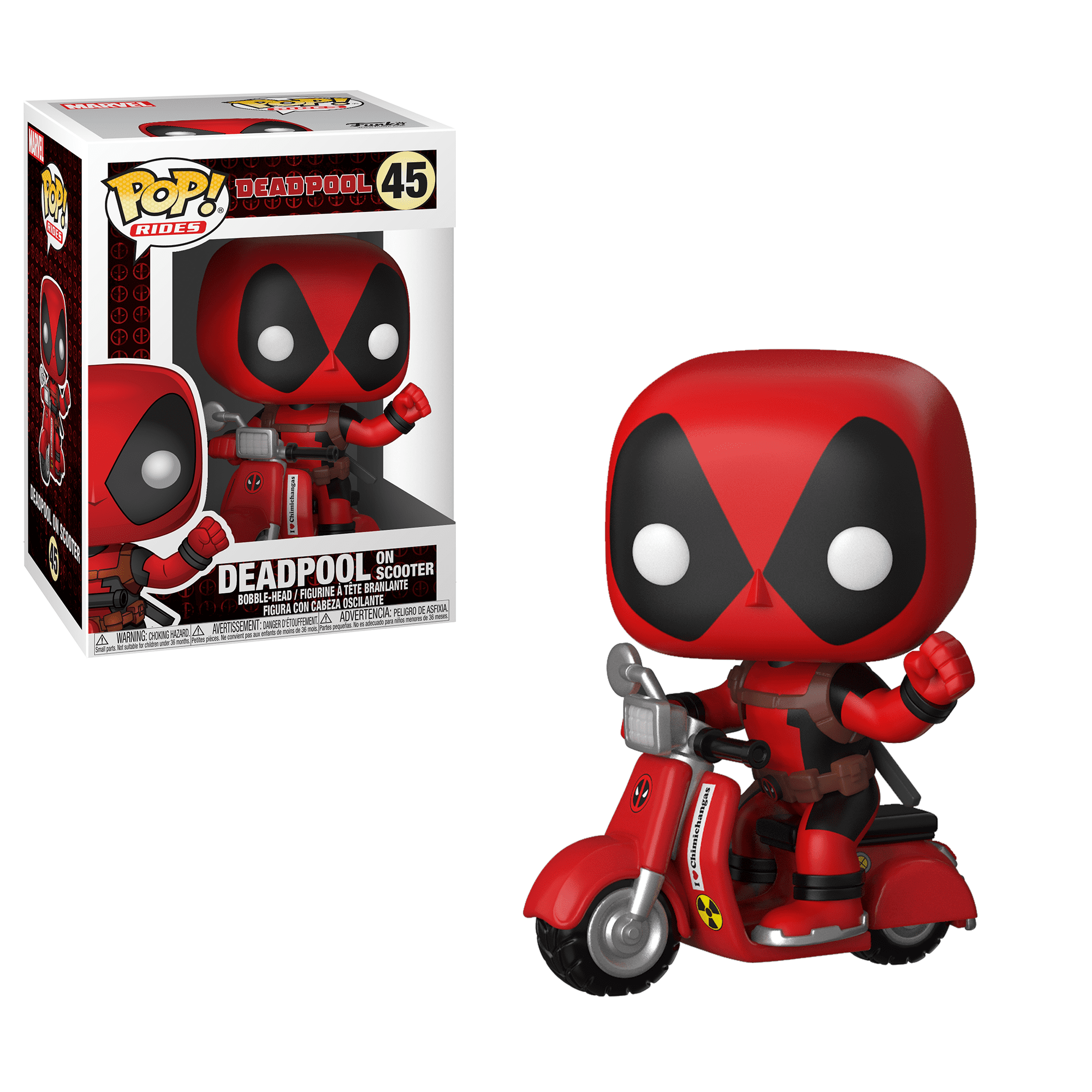 Funko POP! Rides Deadpool: Deadpool with Scooter, Vinyl Figure