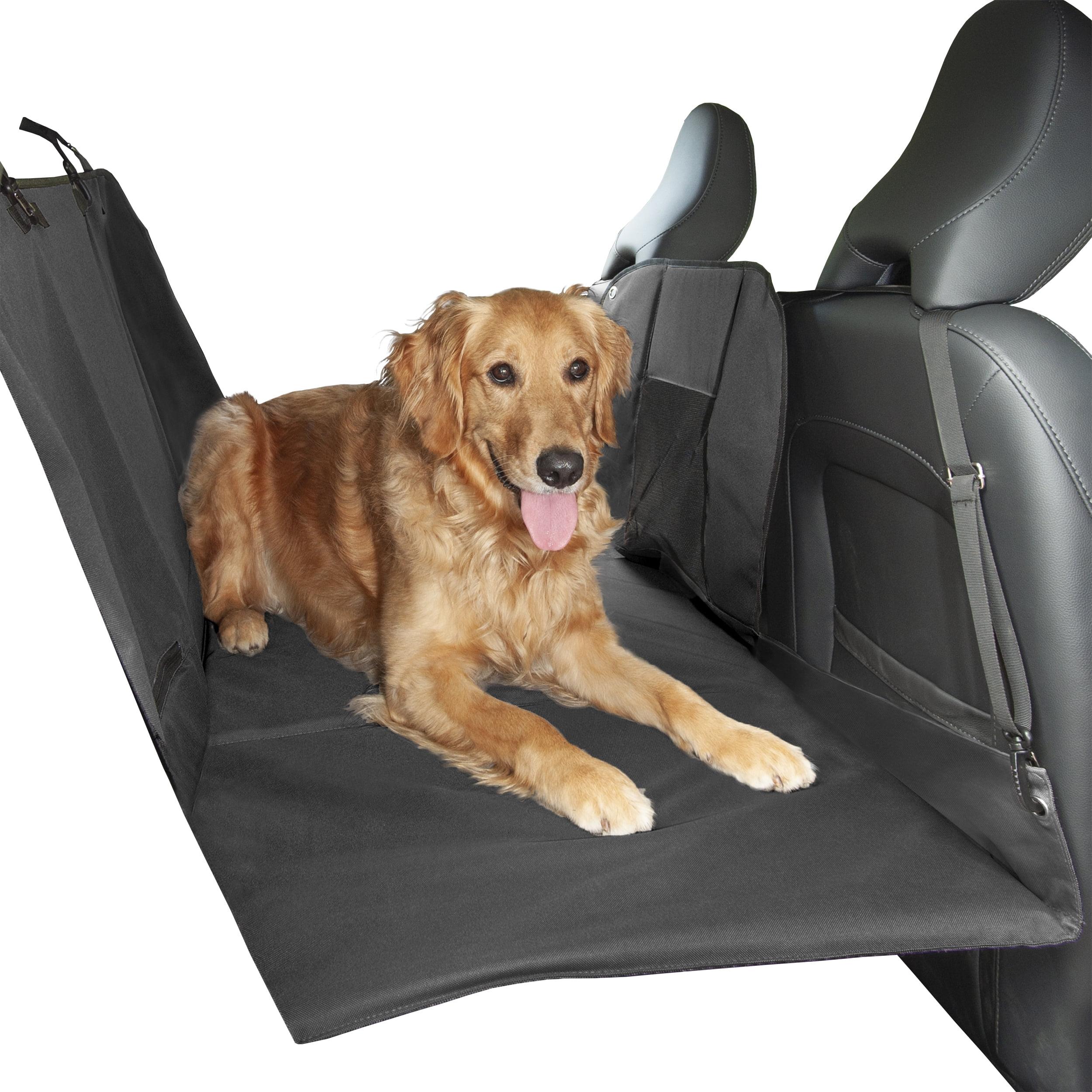 Gray Deluxe Hard Base Pet Car Seat Protector with Carry Bag