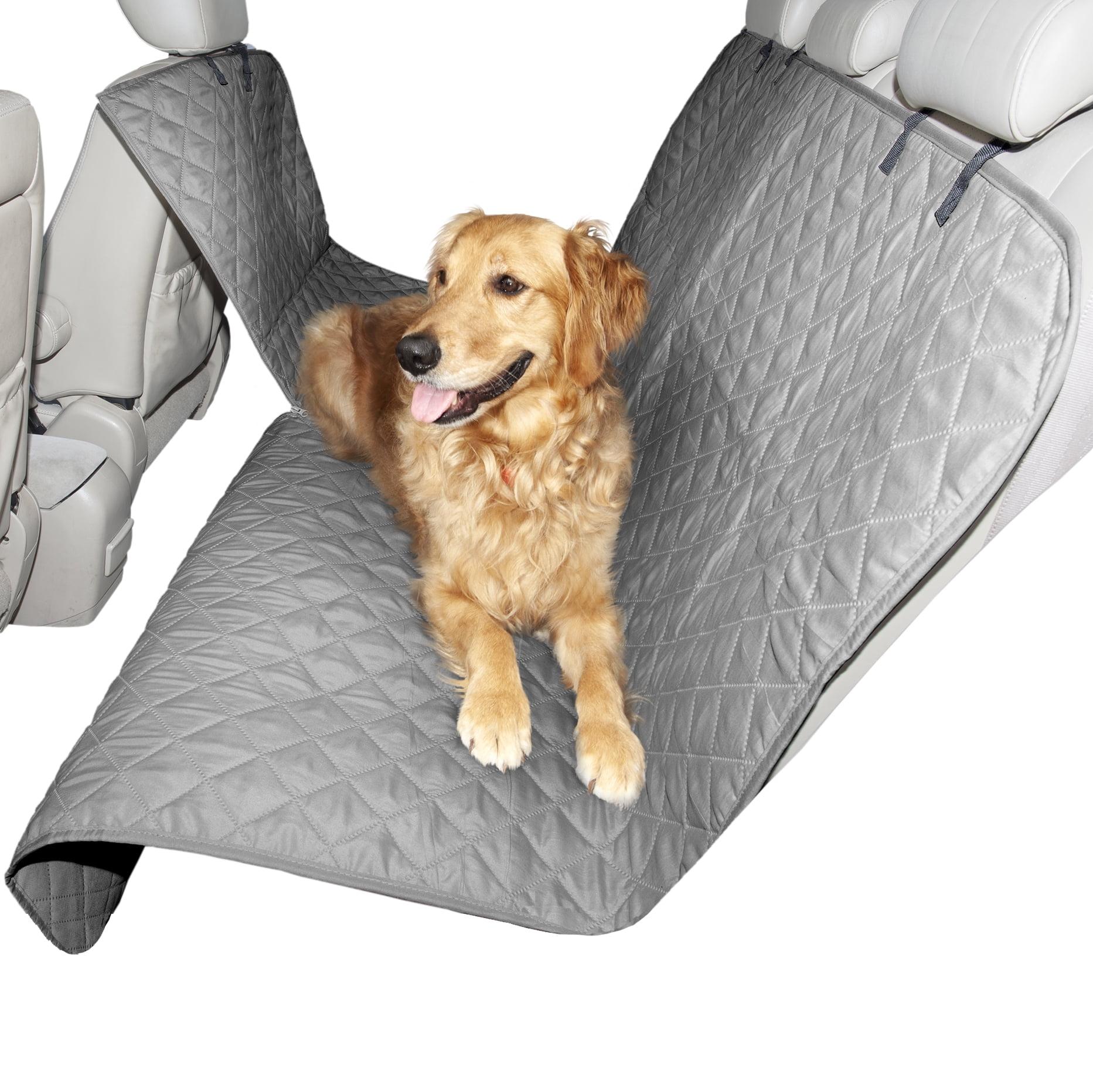 Gray Quilted Hammock Car Seat Cover for Pets